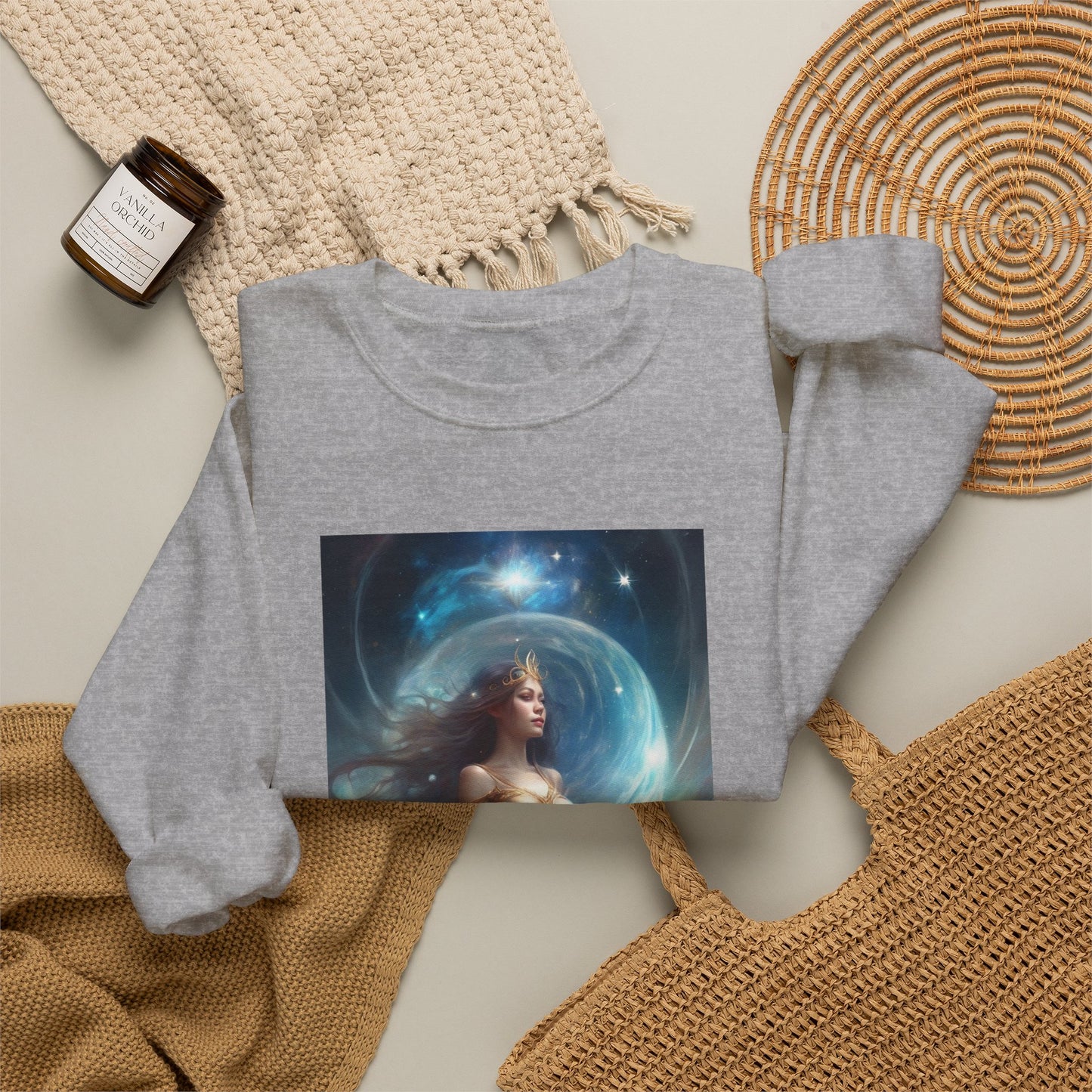 Lunar Celestial Queen Fantasy Portrait Sweatshirt