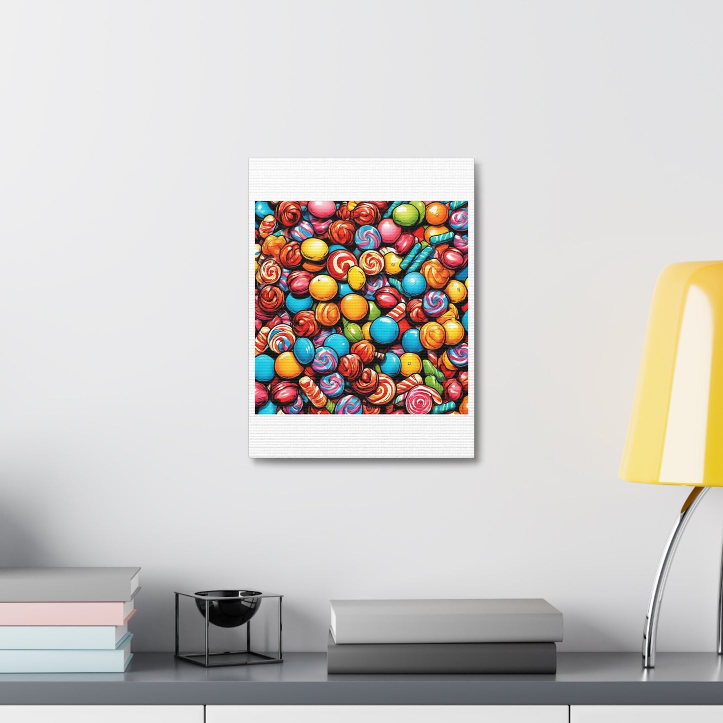 Colorful Candy Pattern Sweets Gift Art Canvas