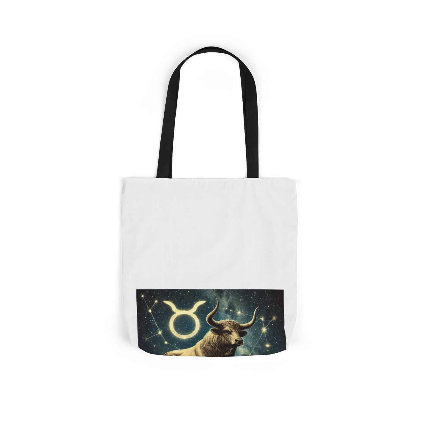 Taurus Bull Constellation Celestial Canvas Tote Bag