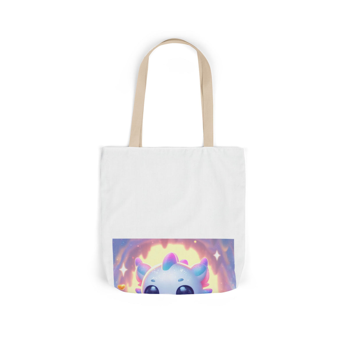 Pastel Treasure Dragon Kawaii Fantasy Canvas Tote Bag