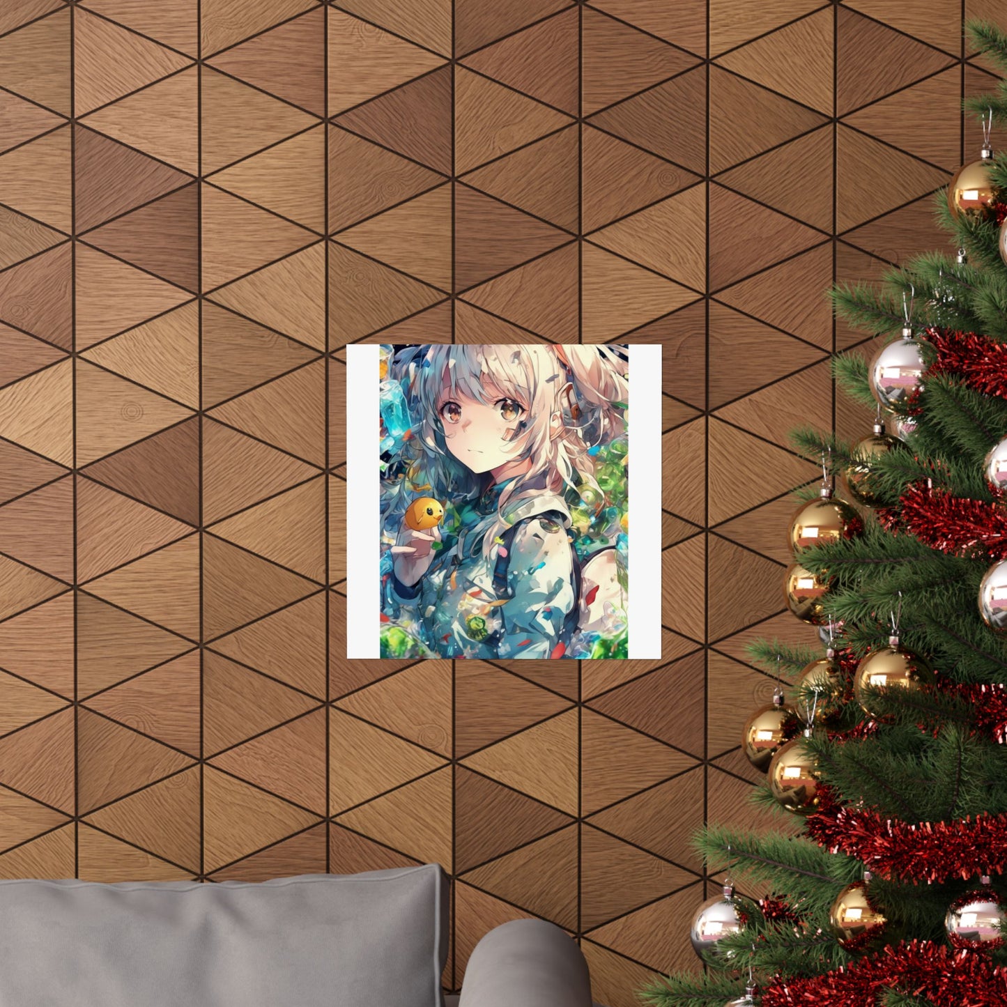 Crystal Bottle Anime Portrait Colorful Wall Poster