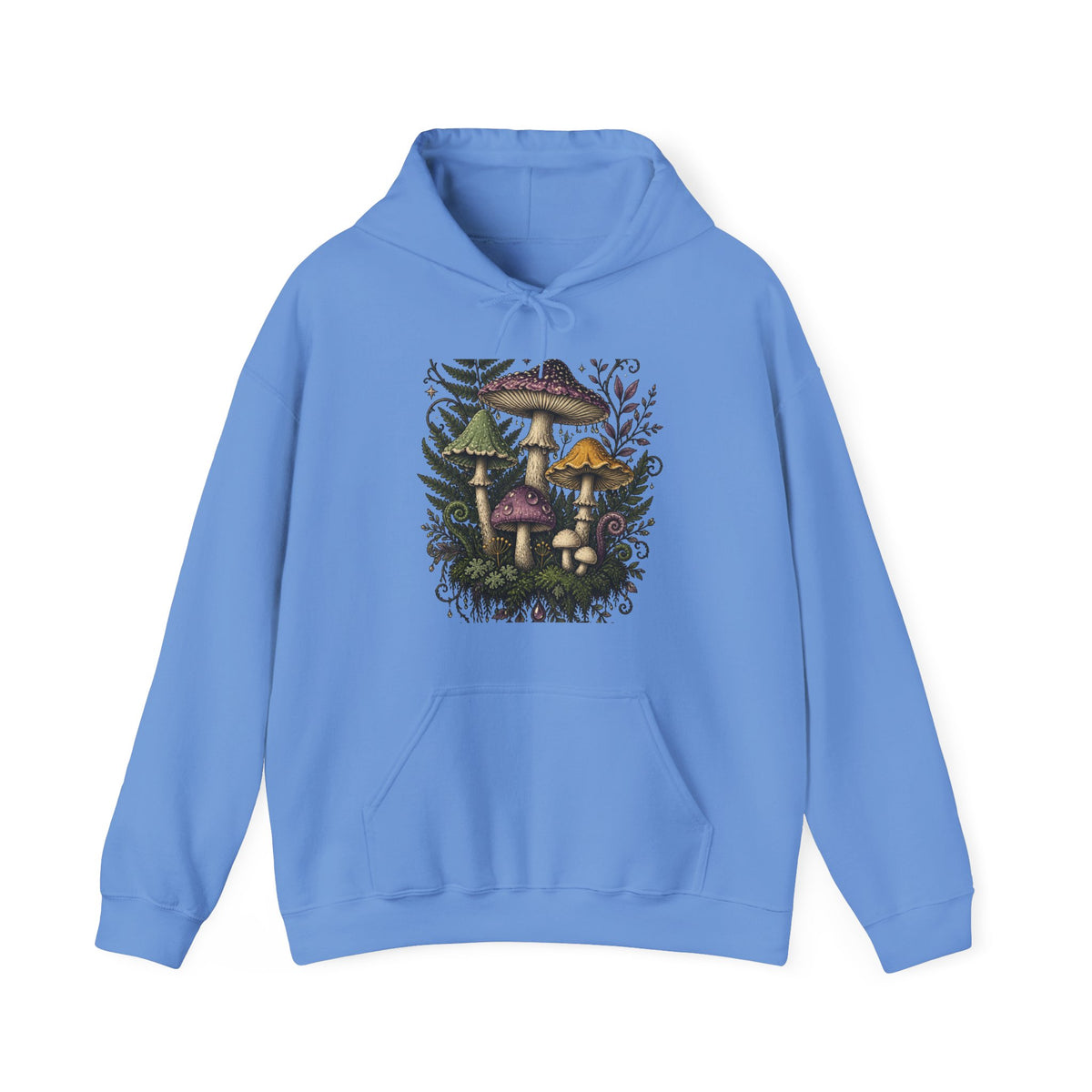Midnight Mushroom Field Notes Botanical Mushroom Hoodie