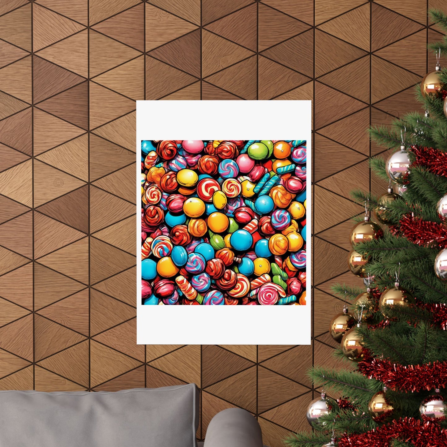 Colorful Candy Pattern Sweets Gift Art Poster