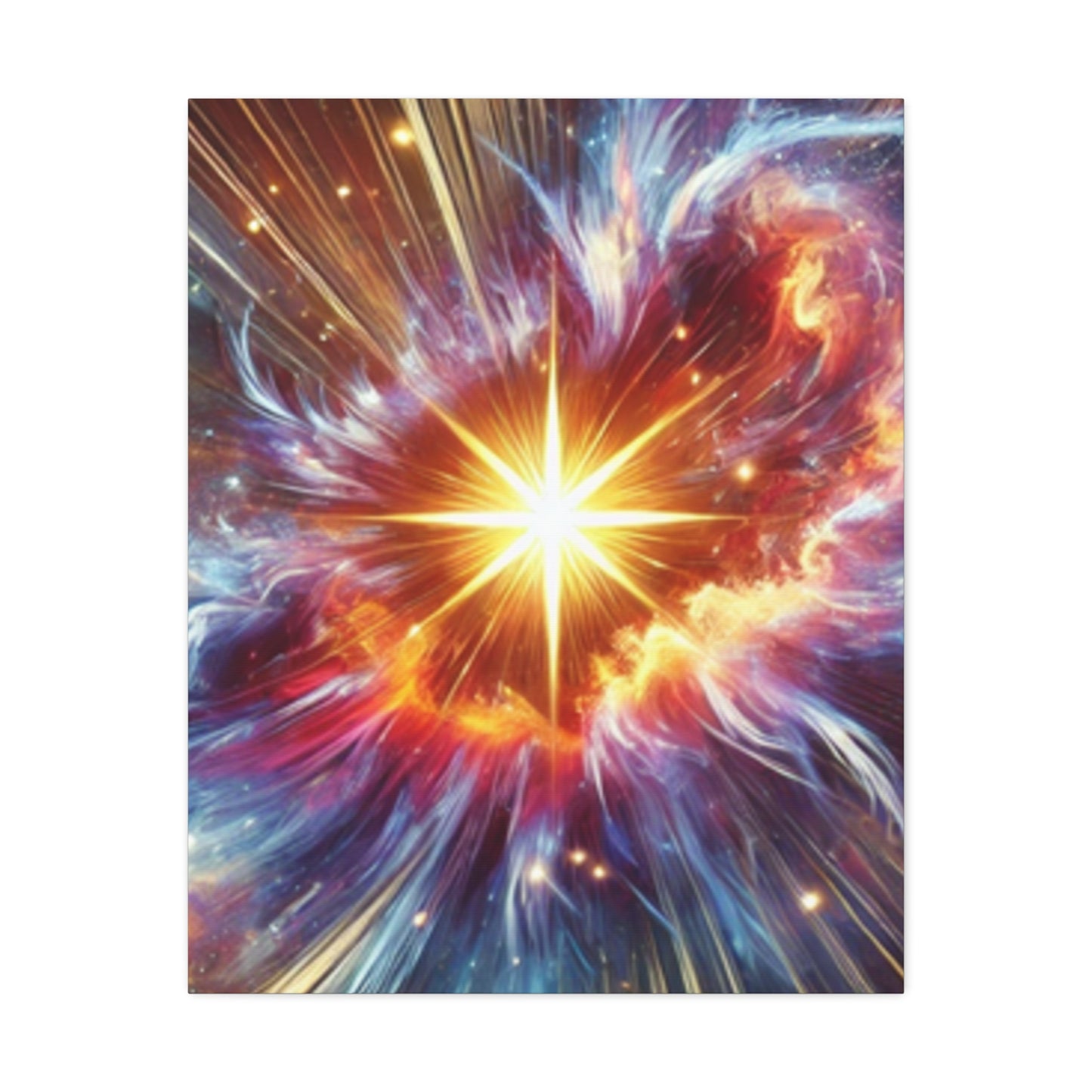 Cosmic Starburst Energy Abstract Space Canvas Wall Art Gift