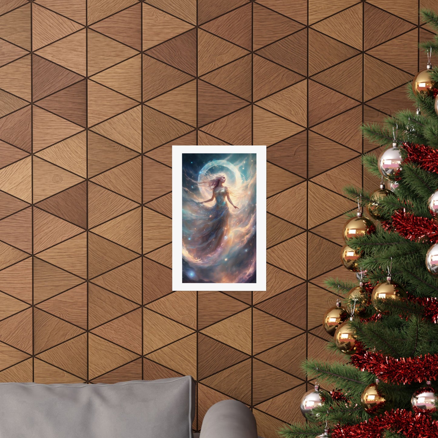 Moonlit Celestial Dancer Fantasy Portrait Poster