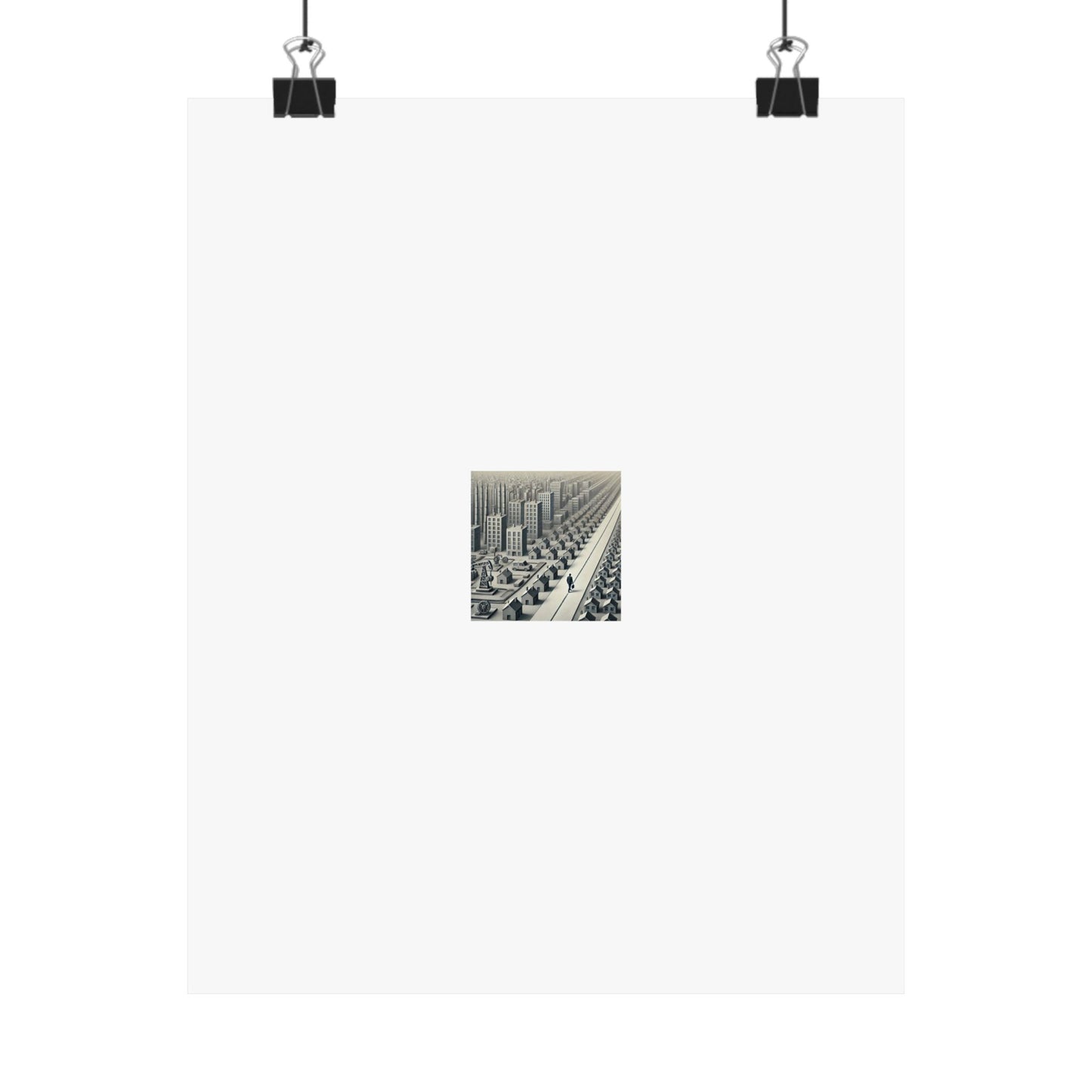 Monochrome Urban Factory Cityscape Poster Industrial Wall Art Gift