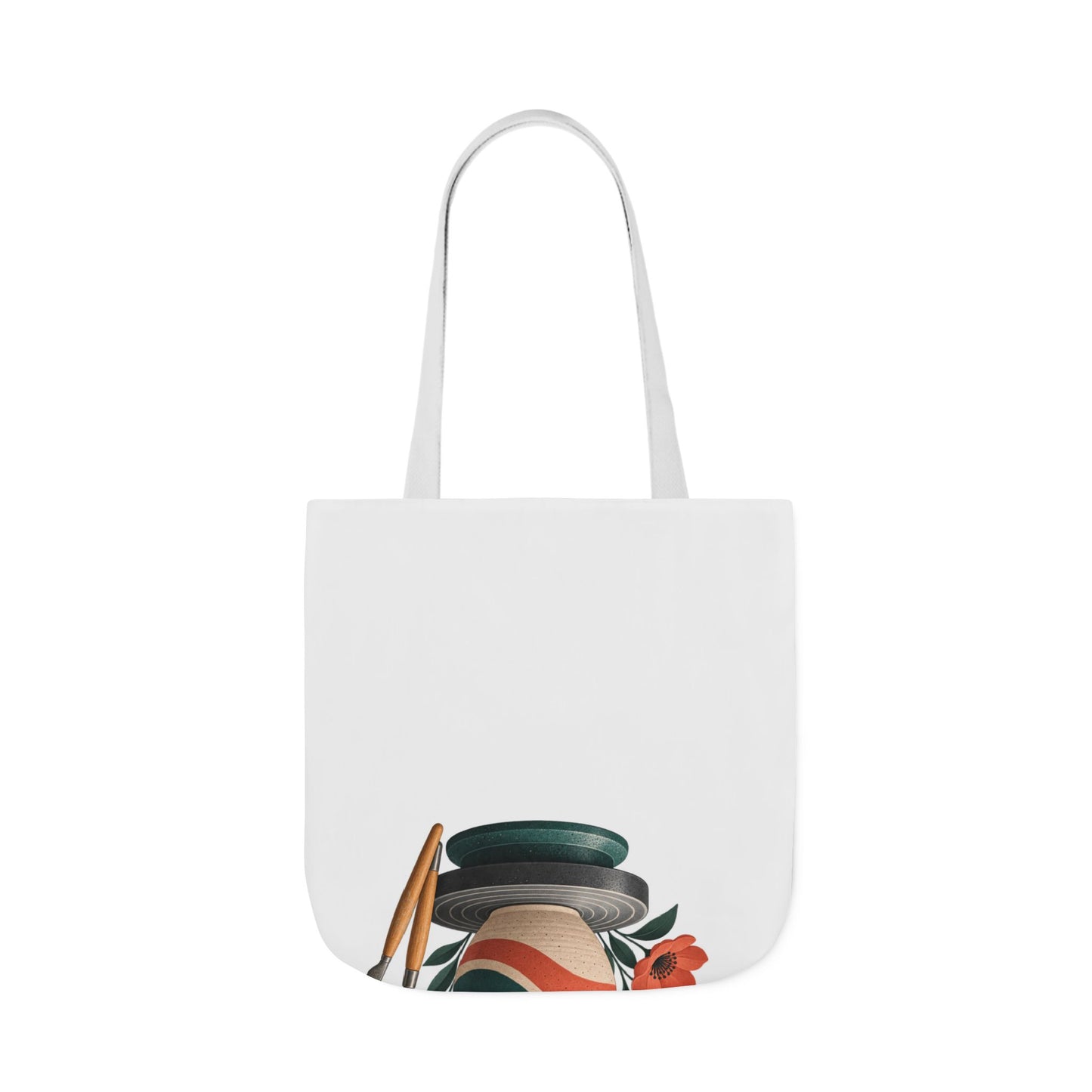 Midcentury Pottery Botanical Art Tote Bag