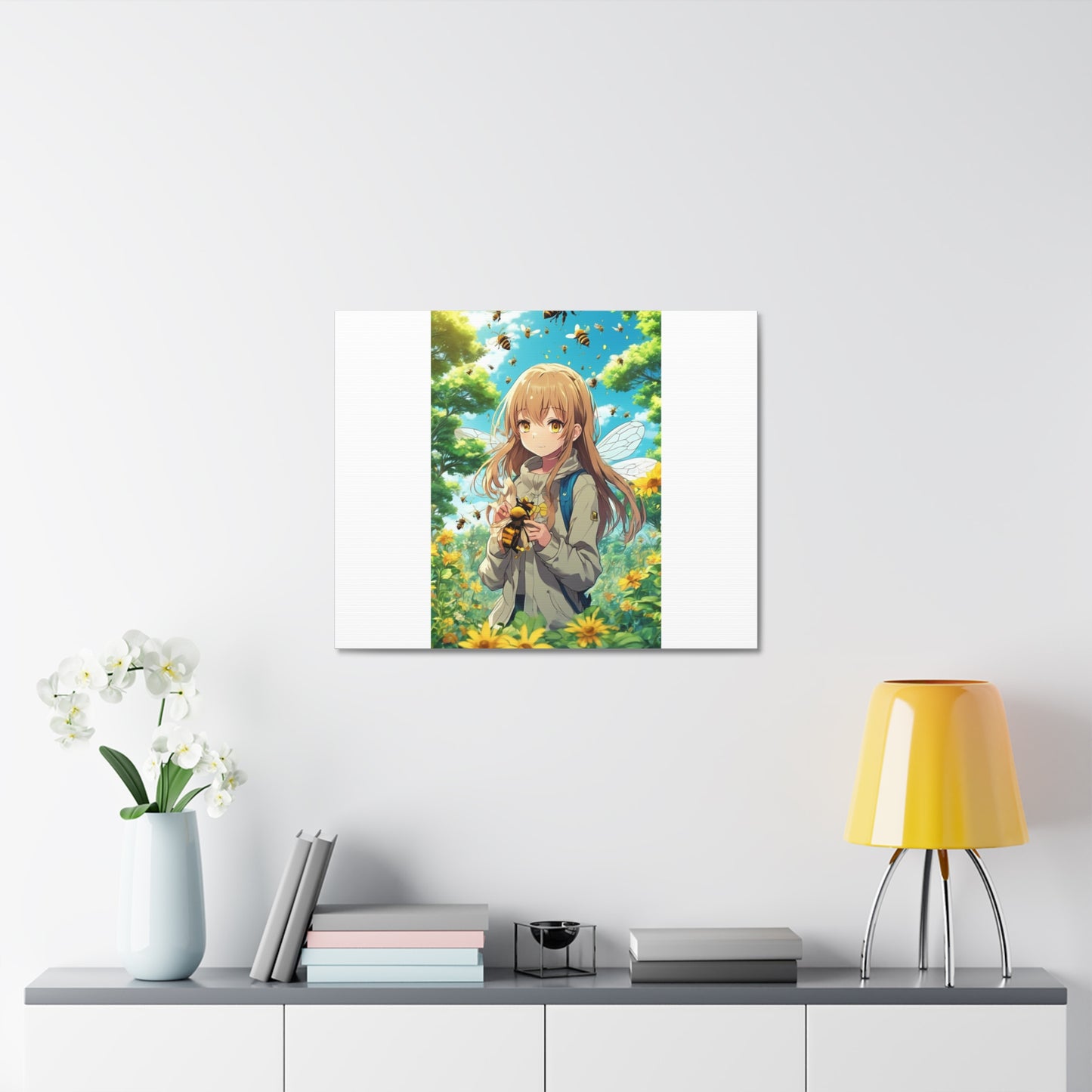 Bee Fairy Garden Anime Nature Art Canvas