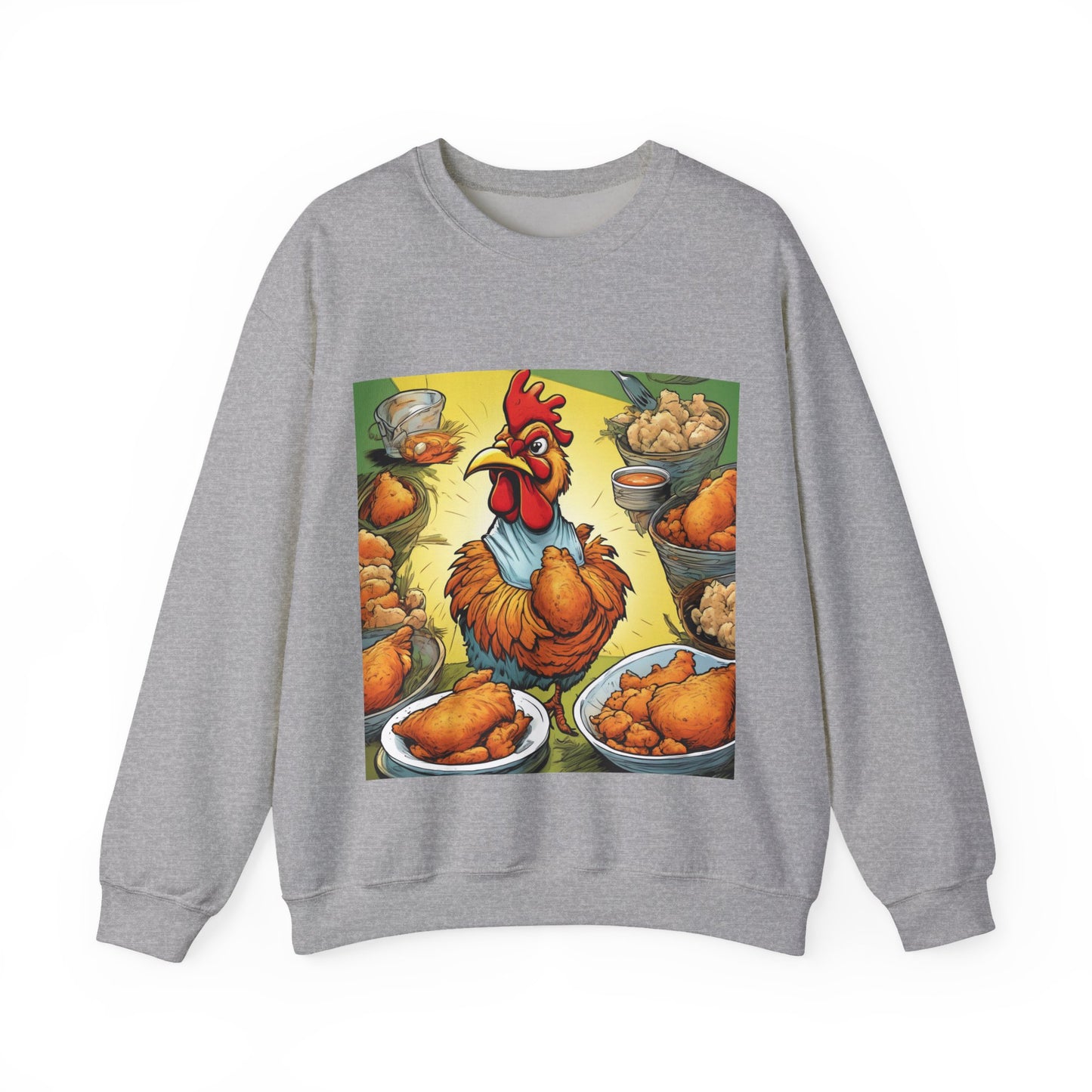 Funny Chicken Fried Food Comfort Food Art Sweatshirt