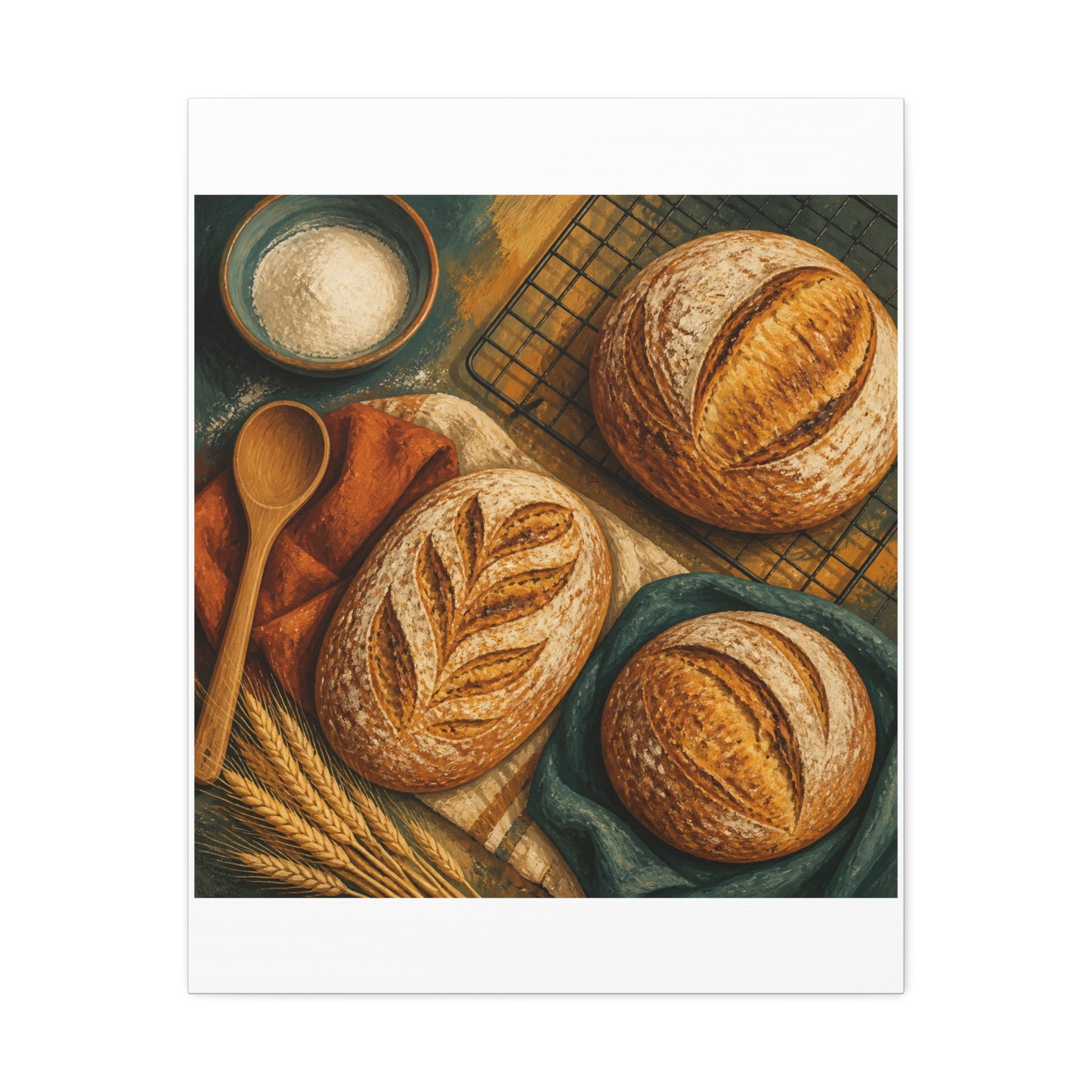 Artisan Bread Baking Still Life Canvas Art