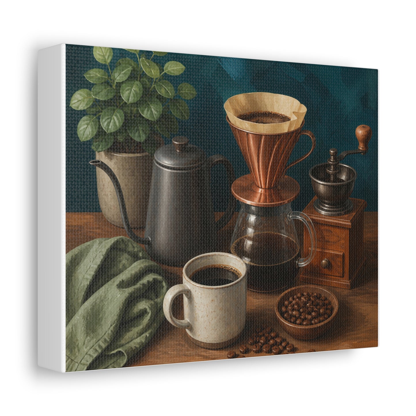 Warm Home Coffee Brewing Art Canvas Art