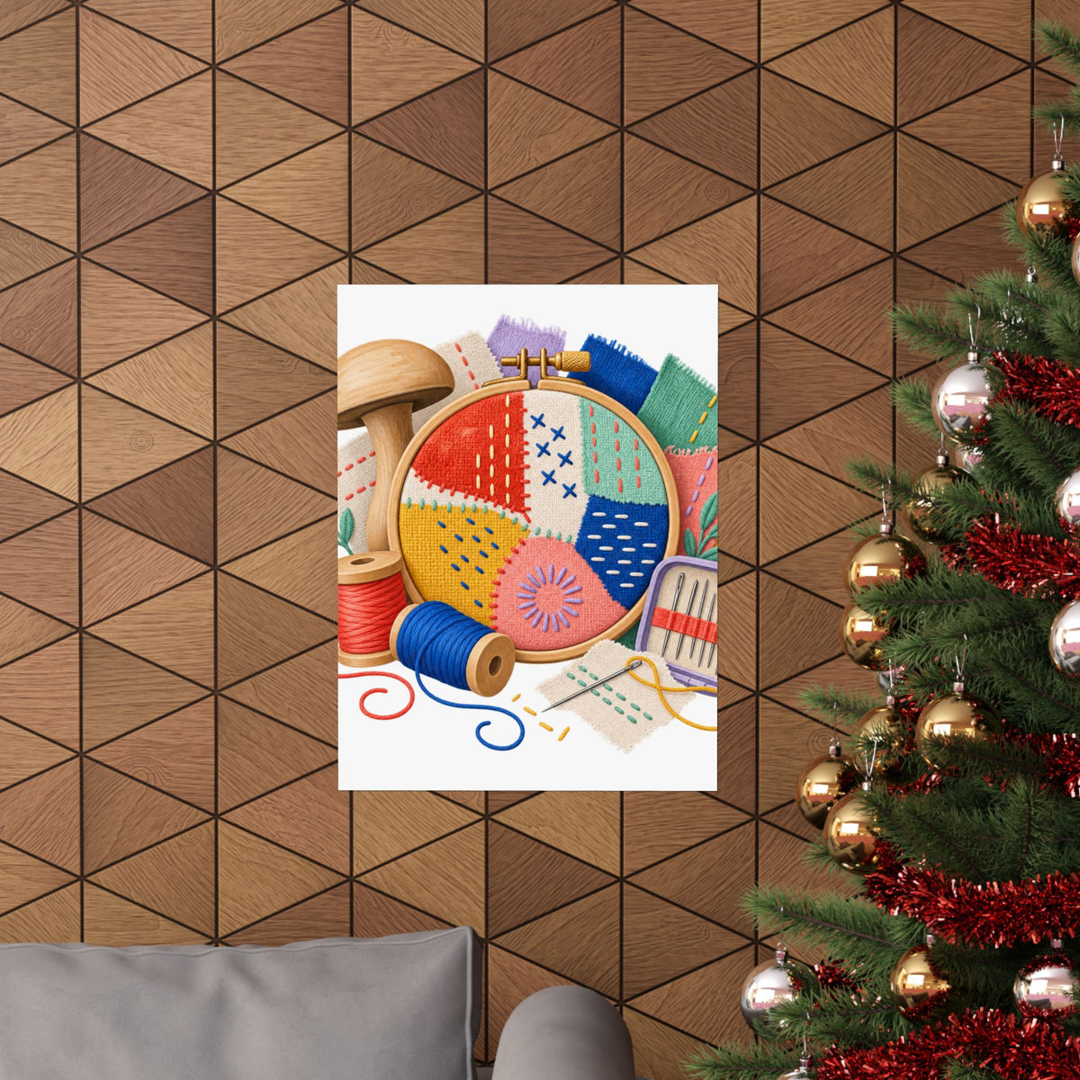 Colorful Visible Mending Workshop Poster