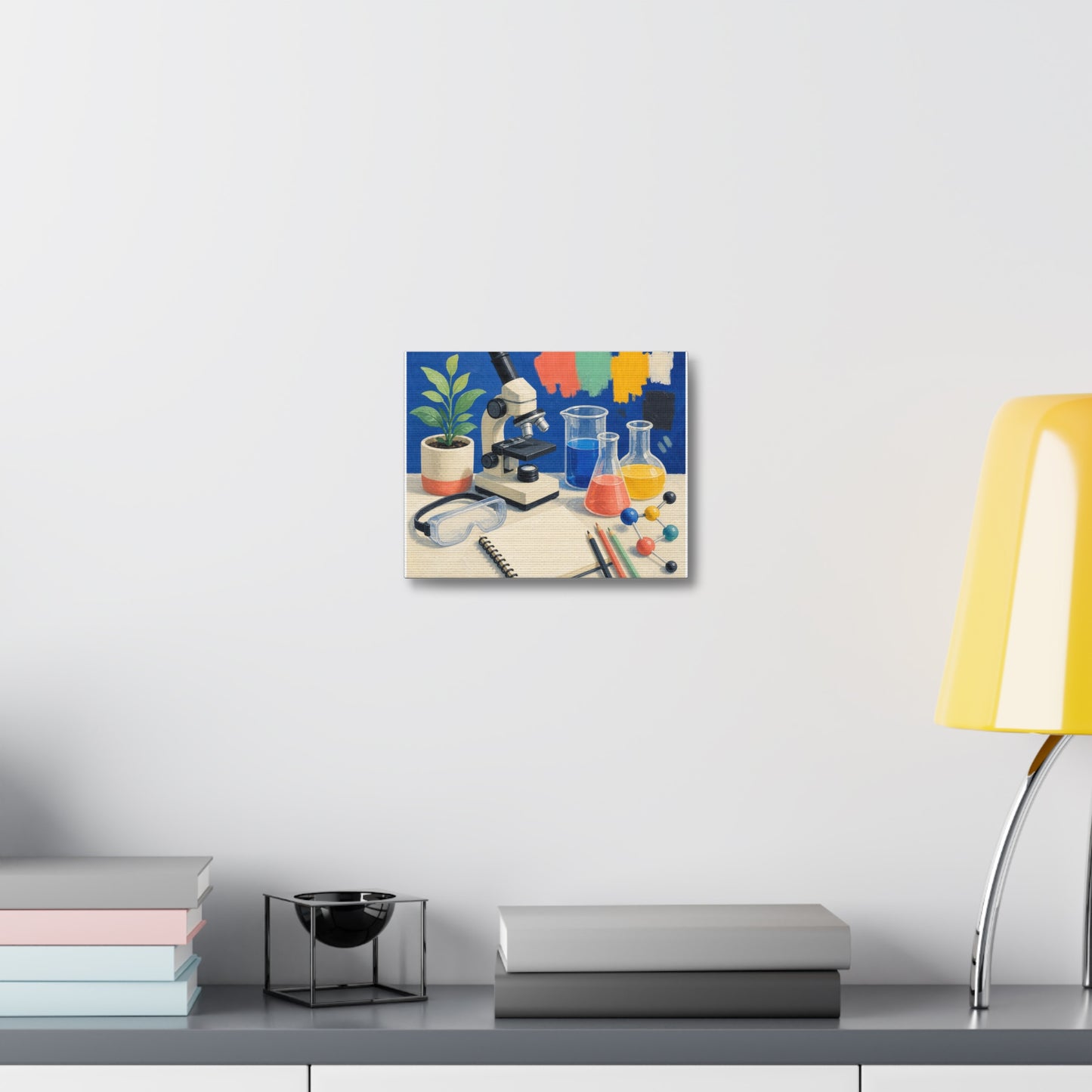 Colorful Science Lab Learning Art Canvas Art
