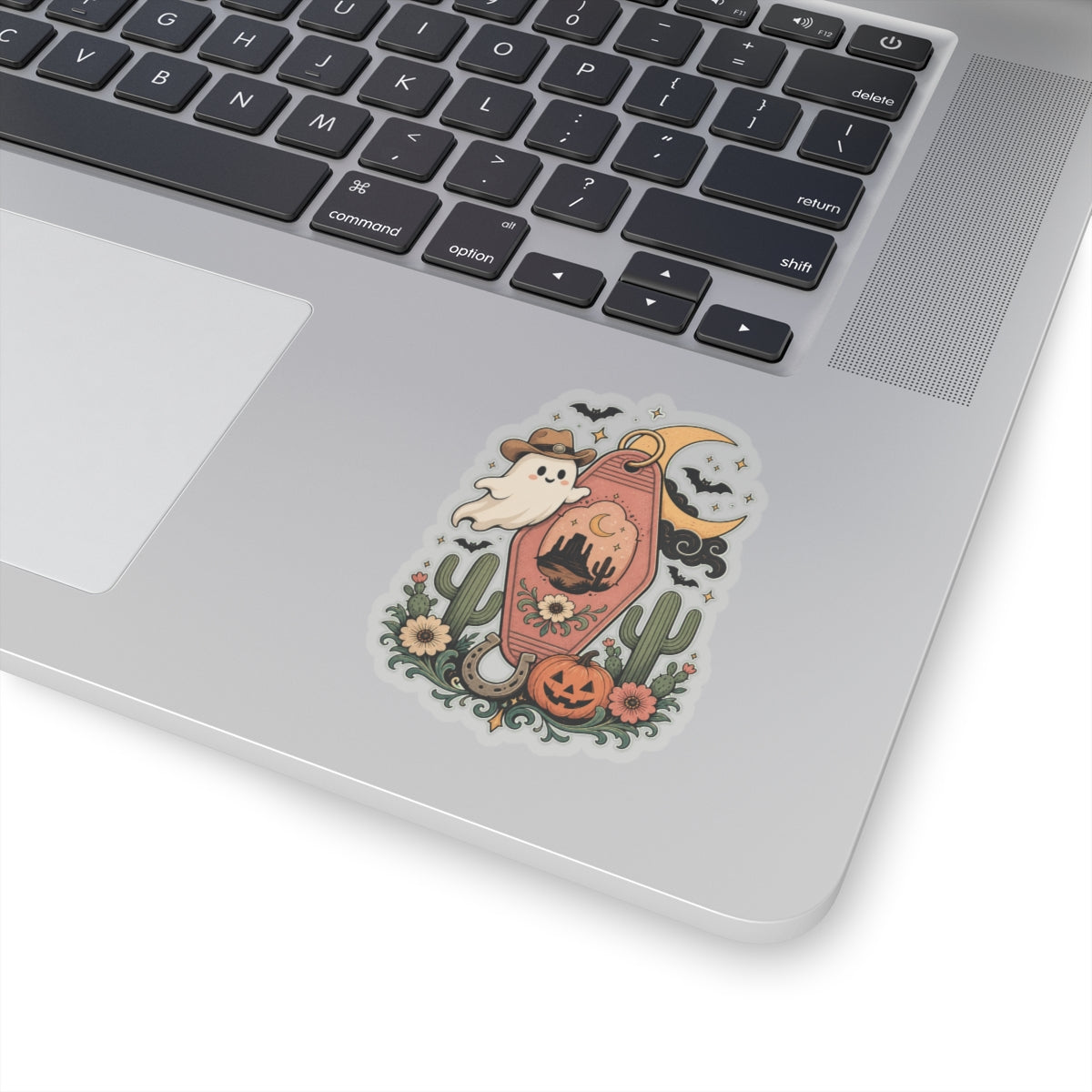 Haunted Desert Keytag Ghost Halloween Sticker
