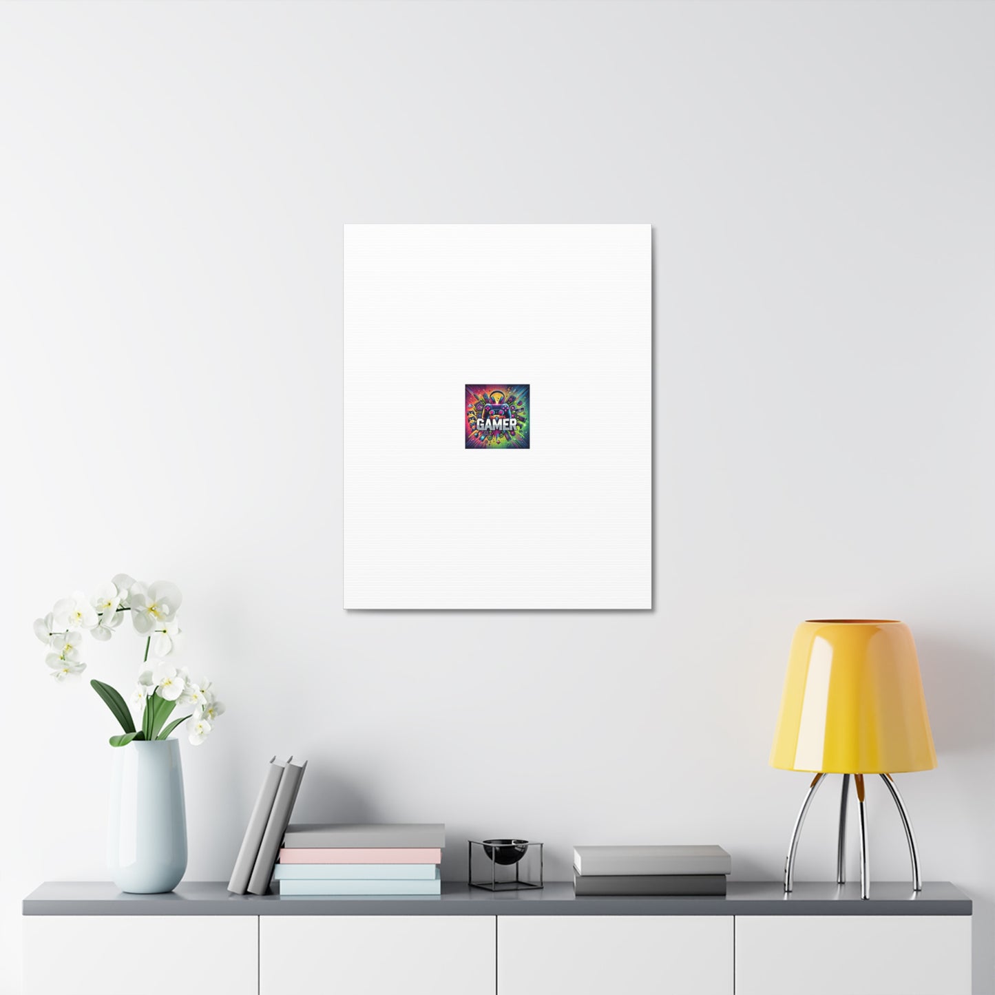 Neon Gamer Energy Retro Arcade Gaming Canvas Wall Art