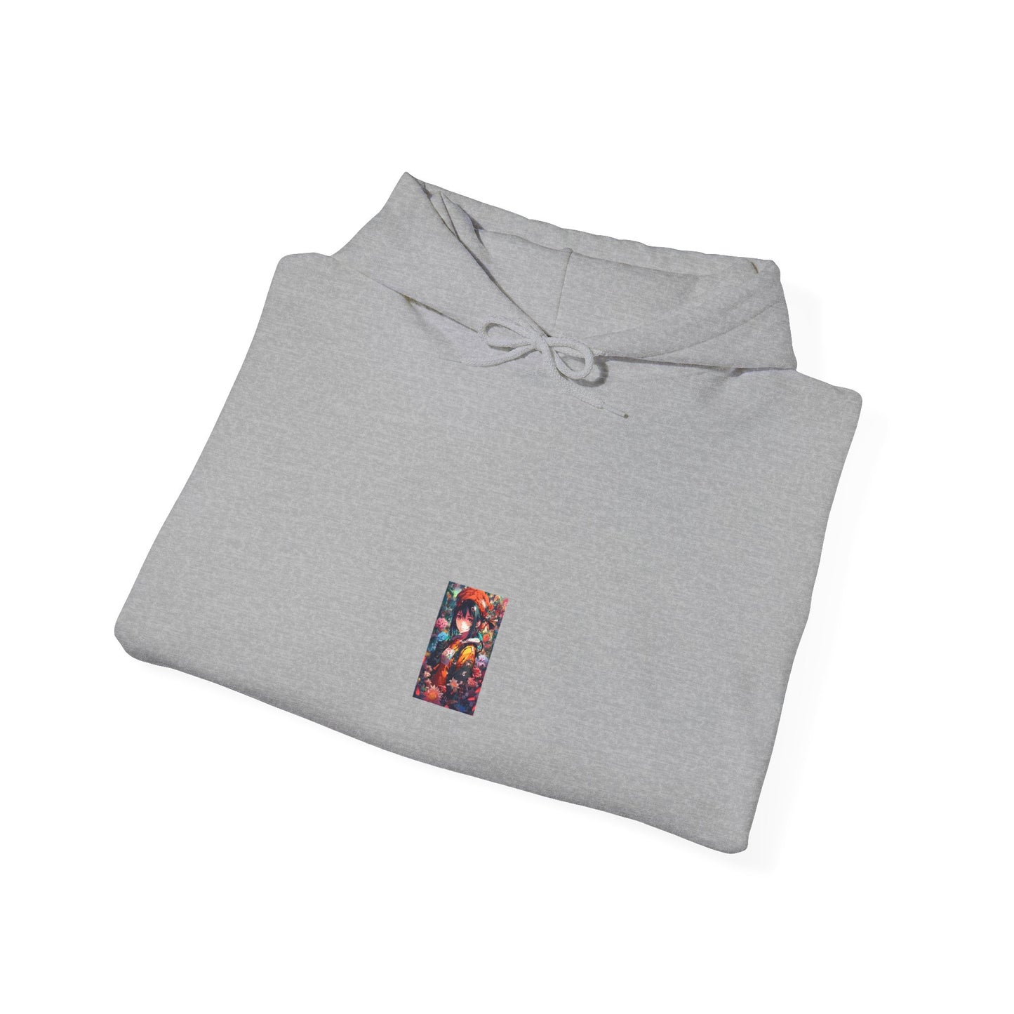 Anime Floral Forest Heroine Portrait Cozy Hoodie