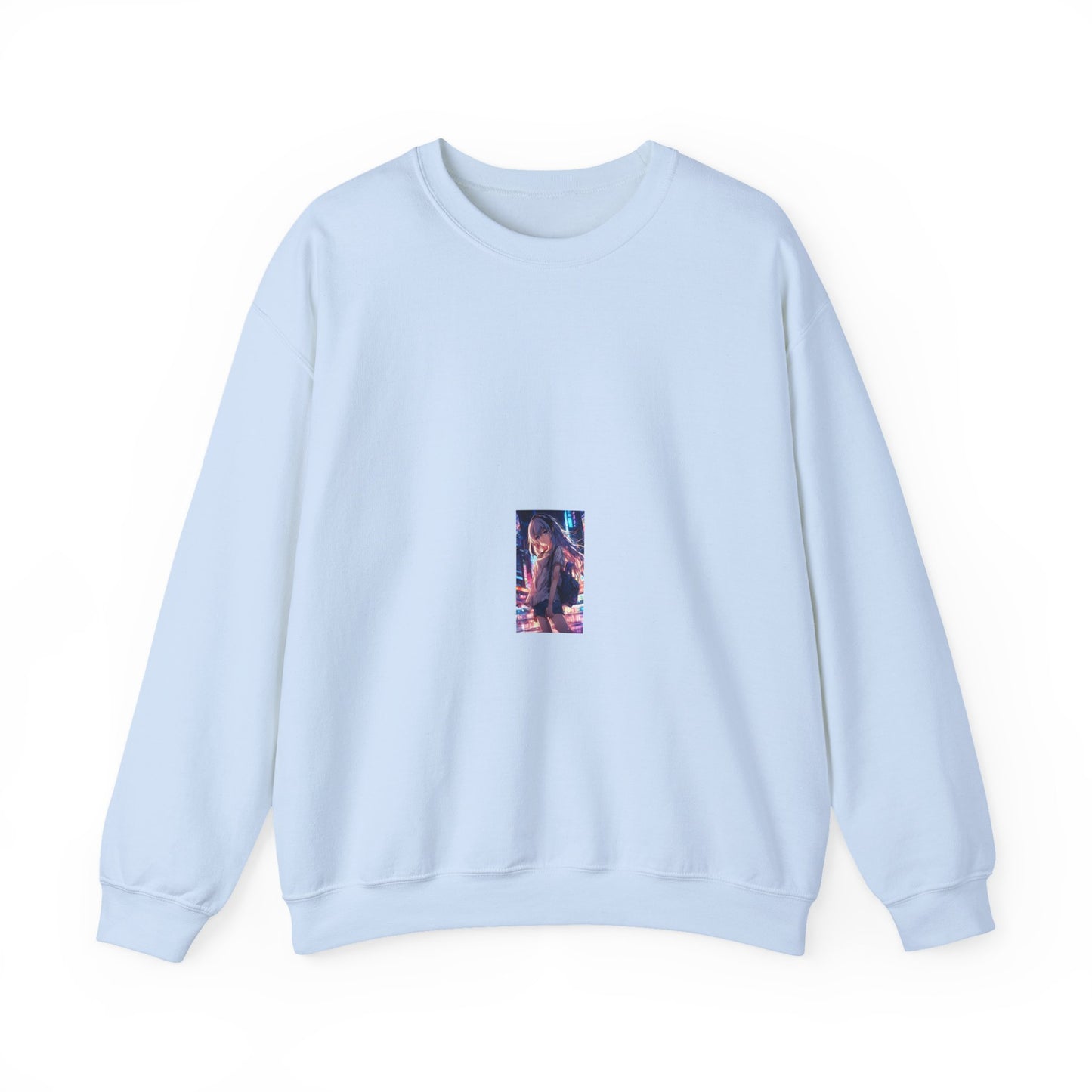 Anime City Night Heroine Portrait Soft Sweatshirt