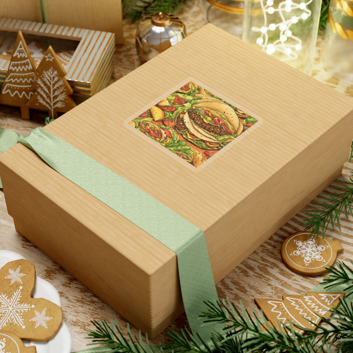 Stacked Taco Fiesta Foodie Gift Art Sticker