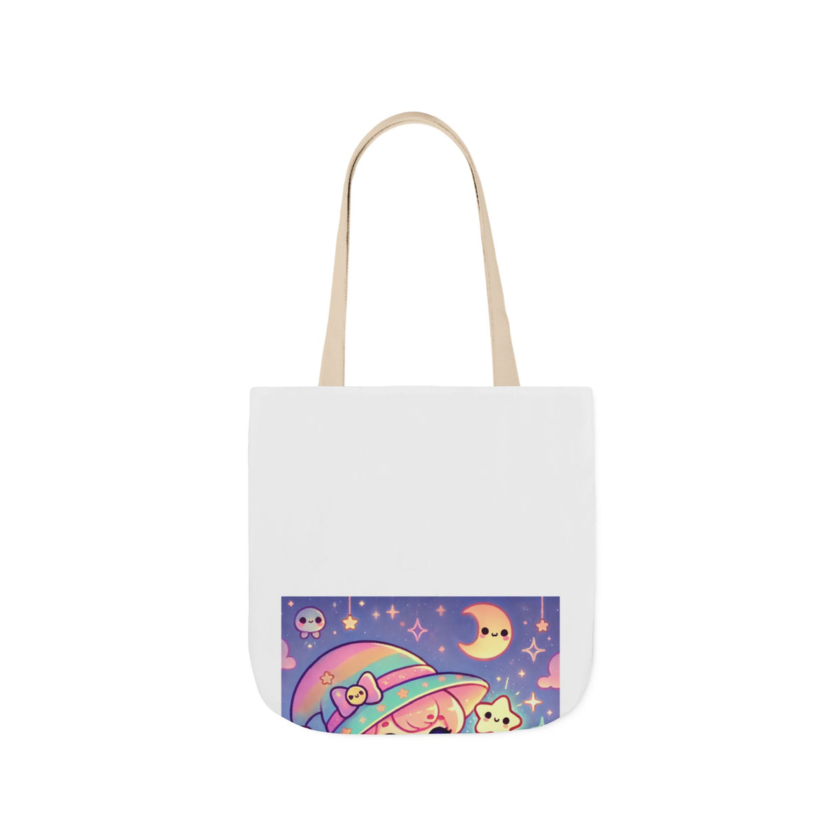 Kawaii Moon Wand Pastel Fantasy Art Canvas Tote Bag