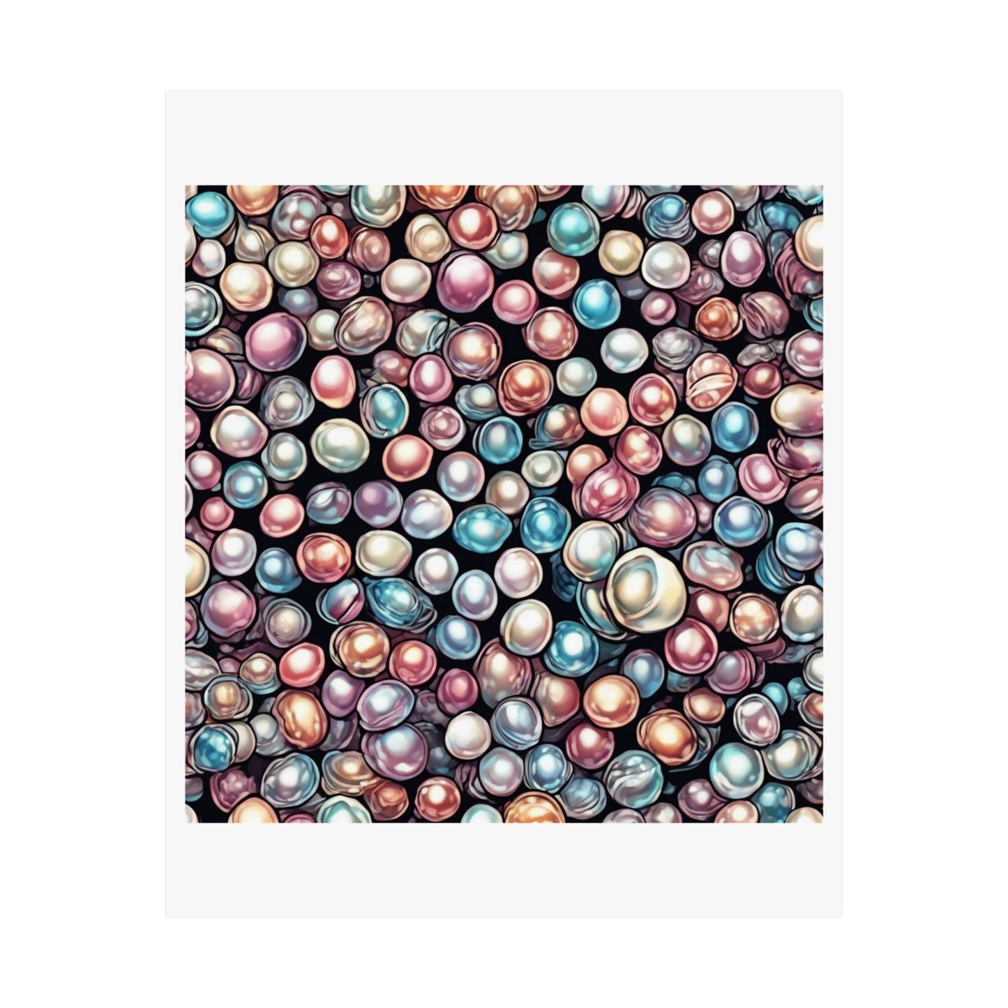 Pearl Bubble Pattern Abstract Gift Art Poster