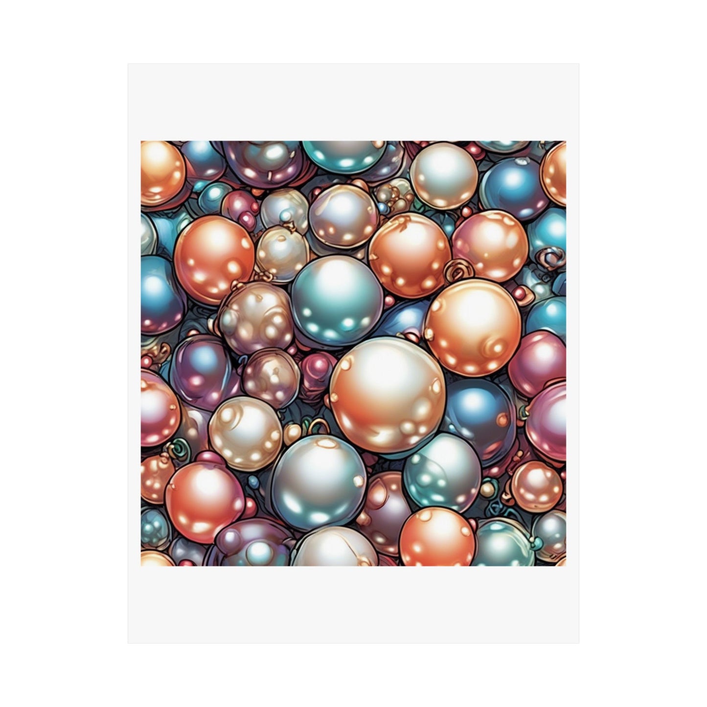 Glossy Orb Marble Abstract Gift Art Poster