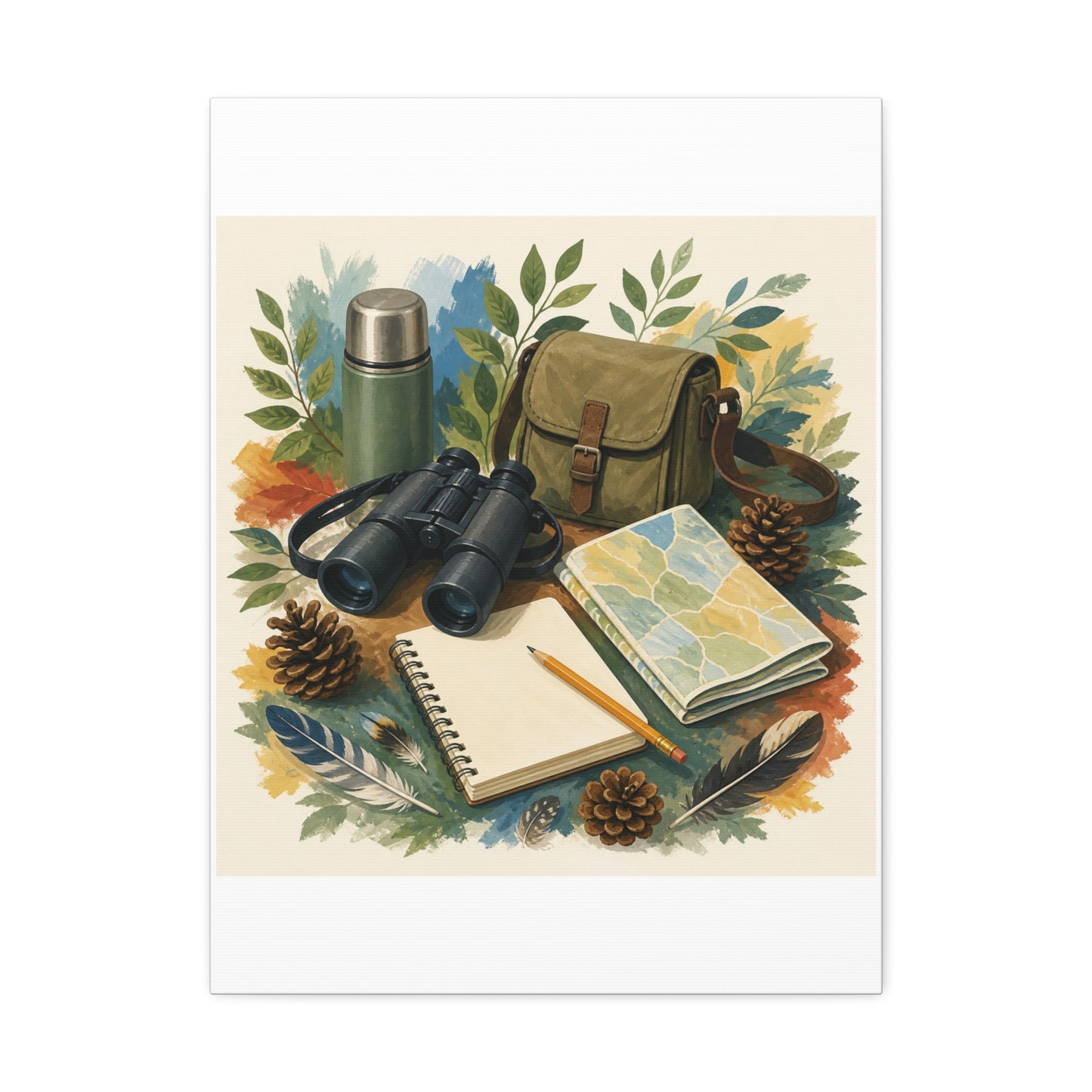 Peaceful Birdwatching Hobby Art Canvas Art
