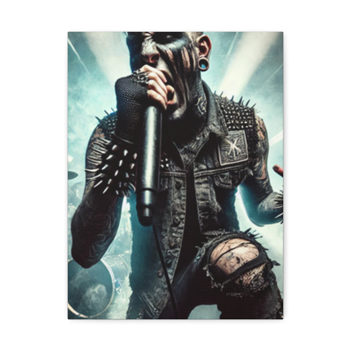 Punk Rock Vocalist Stage Energy Music Room Canvas Art