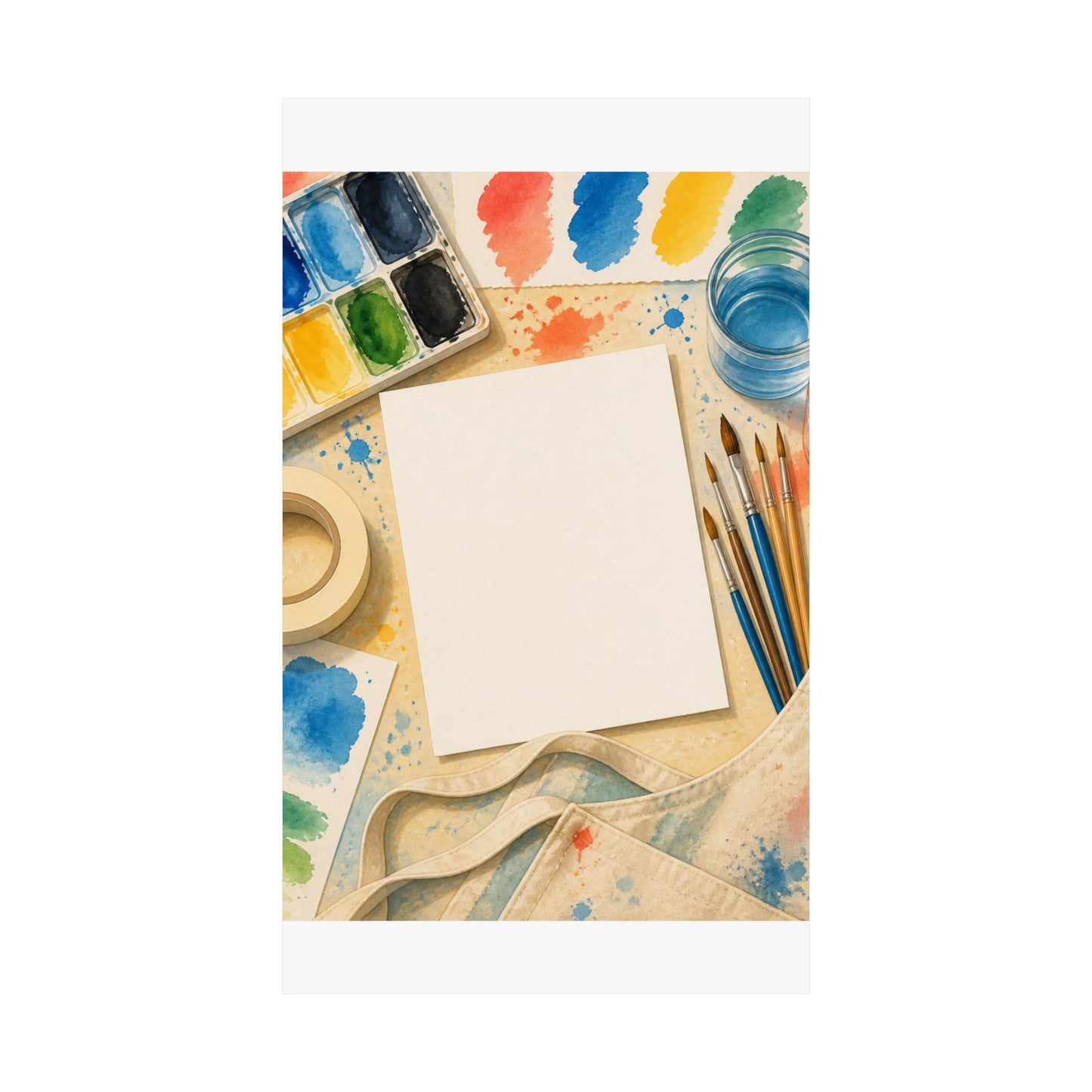 Bright Watercolor Painting Hobby Art Poster