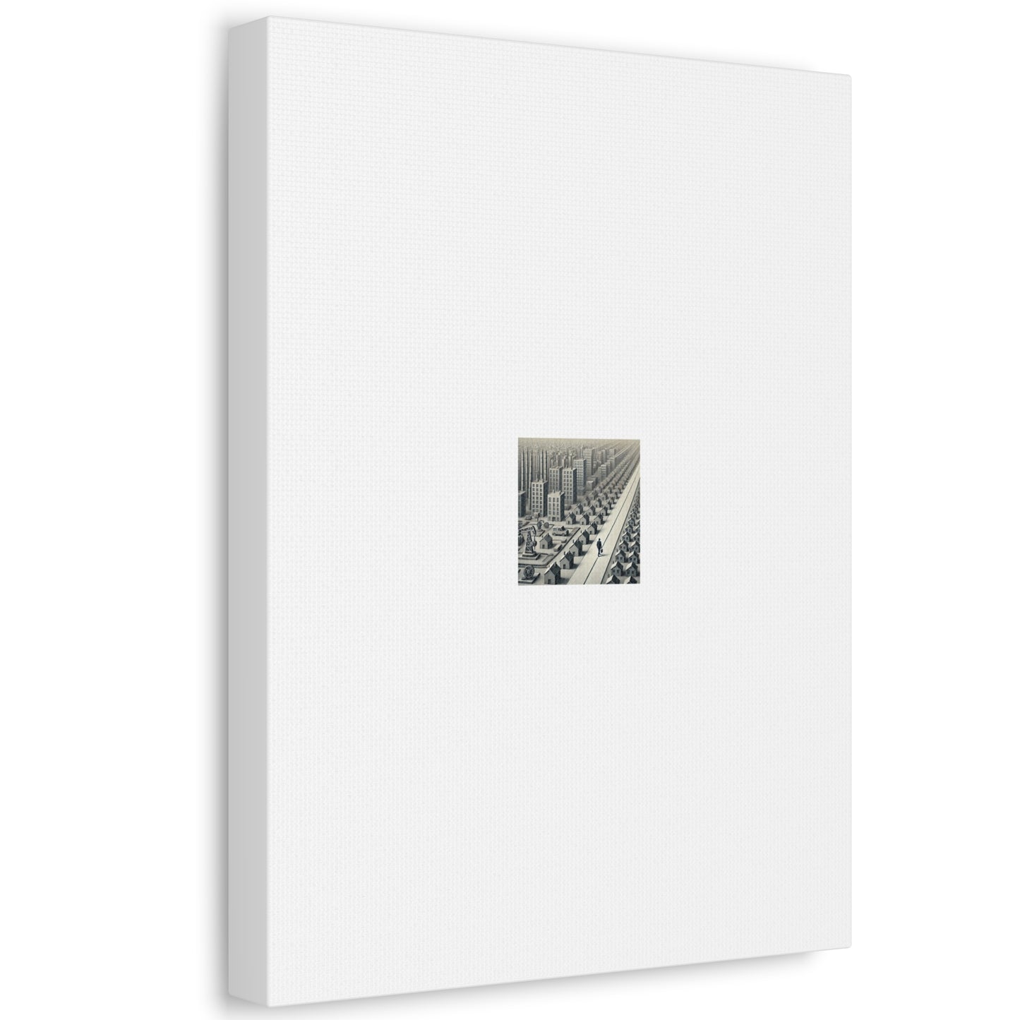 Monochrome Urban Factory Cityscape Canvas Industrial Wall Art Gift