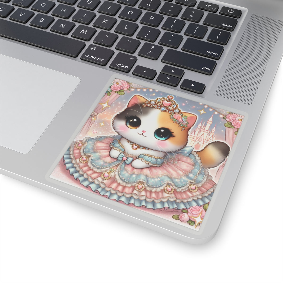 Pastel Princess Calico Cat Fantasy Sticker