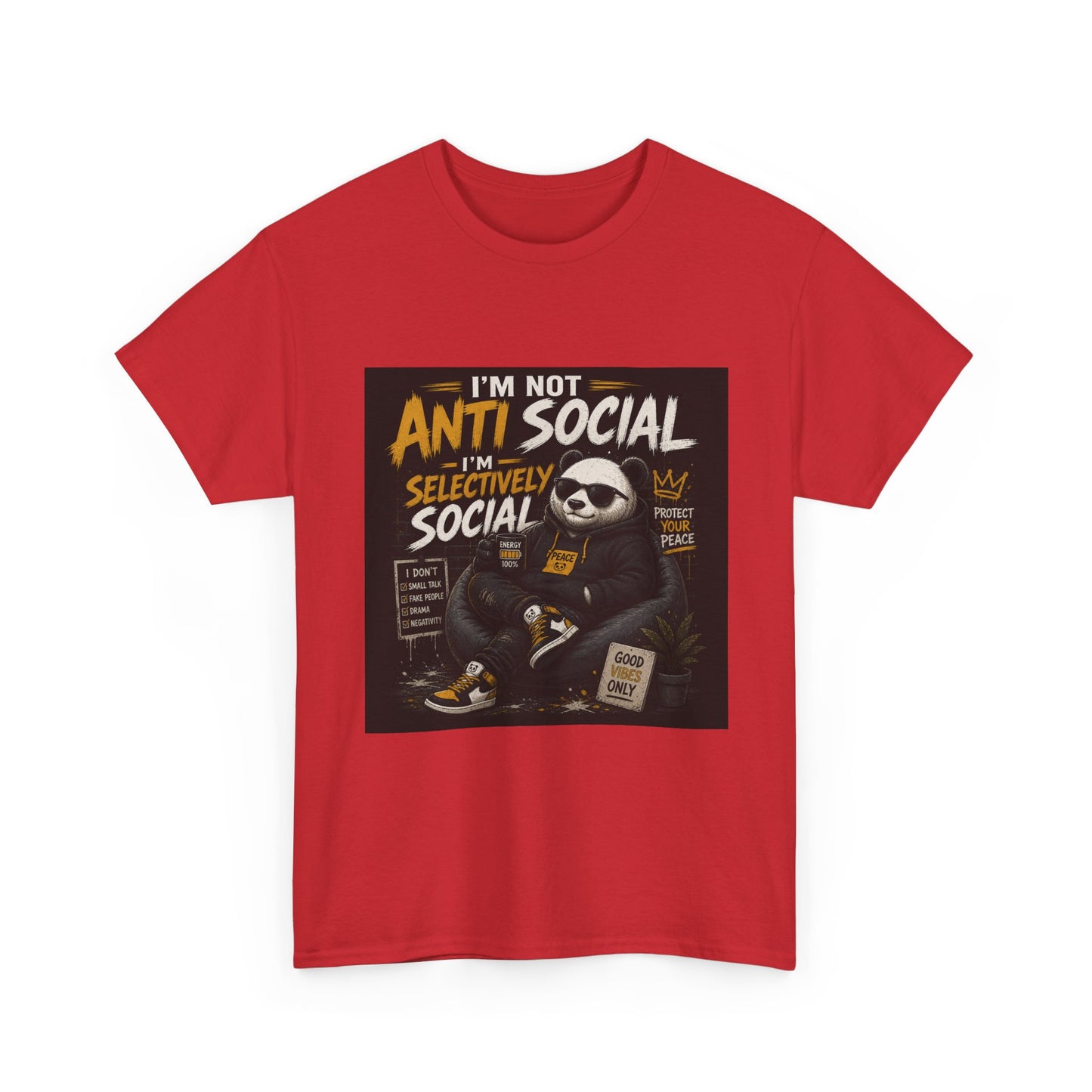 I’m Not Anti Social I’m Selectively Social sloth design Tee | funny introvert shirt