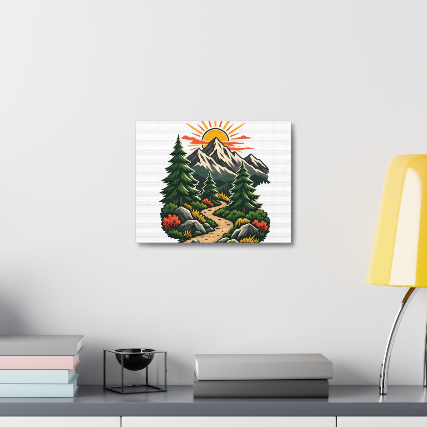 Sunrise Mountain Trail Outdoor Adventure Canvas Art