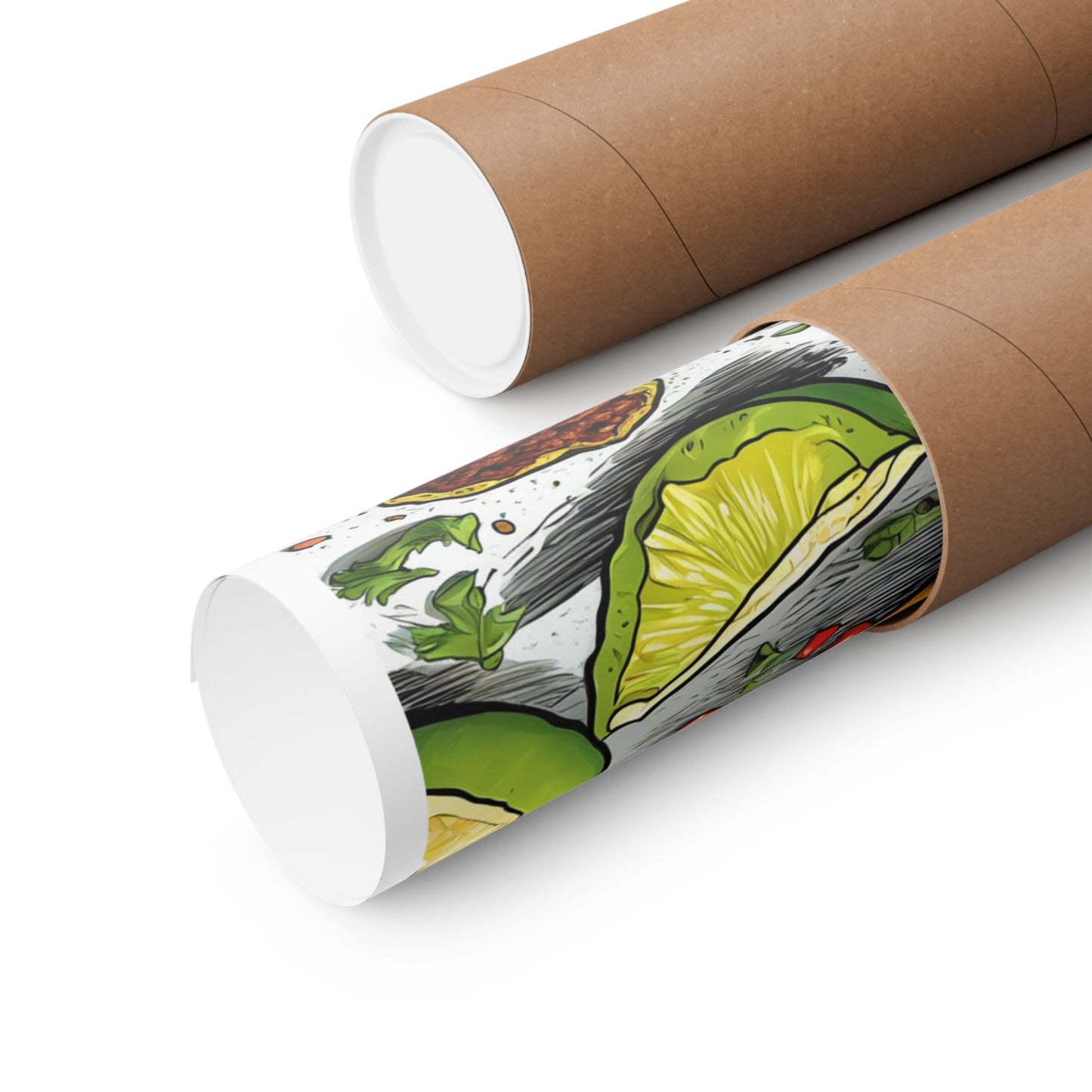 Bold Taco Illustration Foodie Gift Art Poster