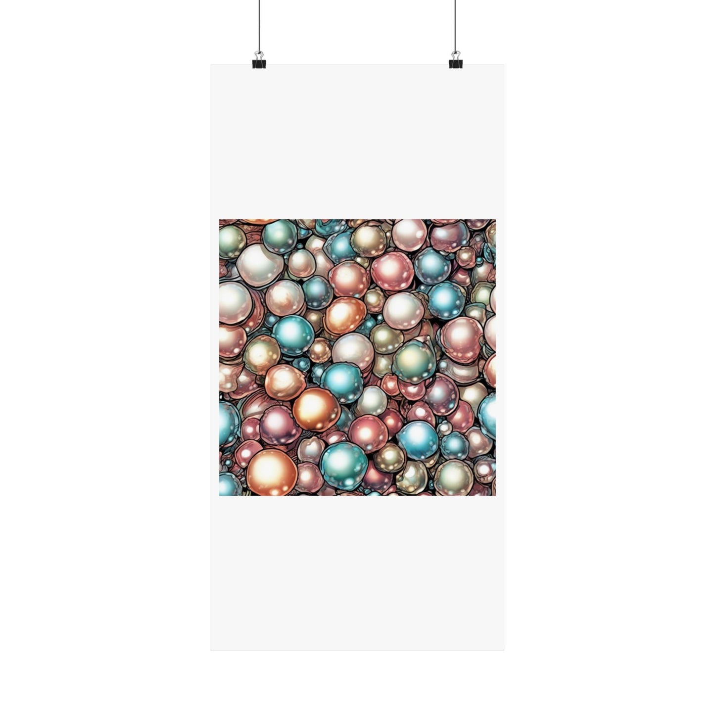 Rainbow Pearl Marble Abstract Gift Art Poster