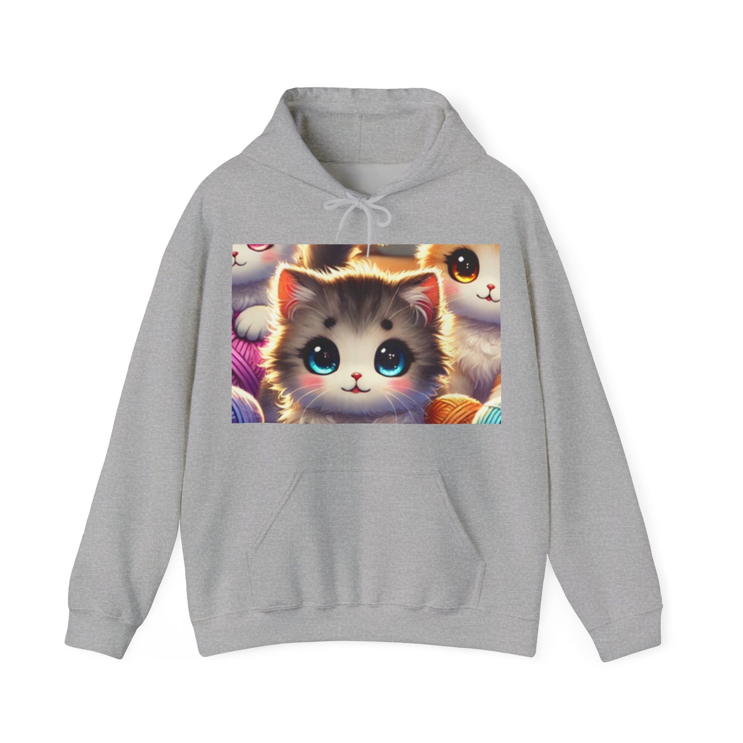 Cozy Yarn Kittens Cute Cat Lover Knitting Hoodie Gift for Crafters