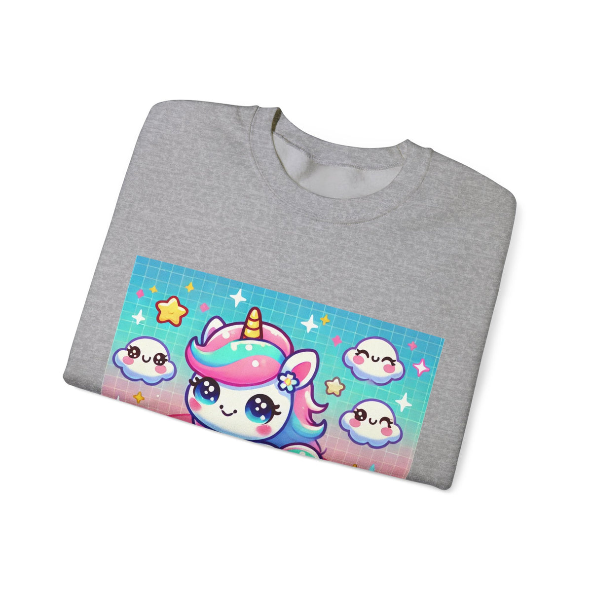 Pastel Rainbow Unicorn Cloud Kawaii Sweatshirt