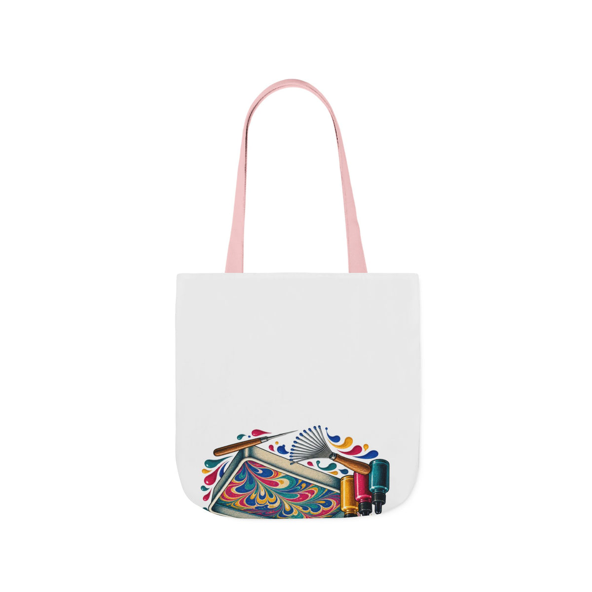 Colorful Paper Marbling Workshop Tote Bag