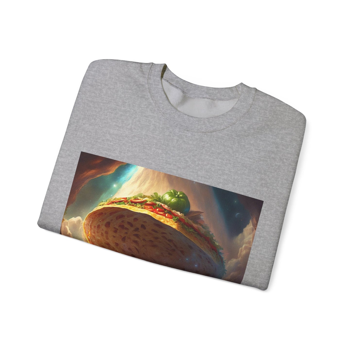 Cosmic Taco UFO Surreal Food Fantasy Art Sweatshirt