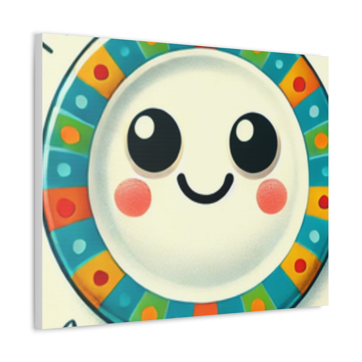 Happy Little Kitchen Club Kawaii Food Canvas Kitchen Wall Art Decor Gift