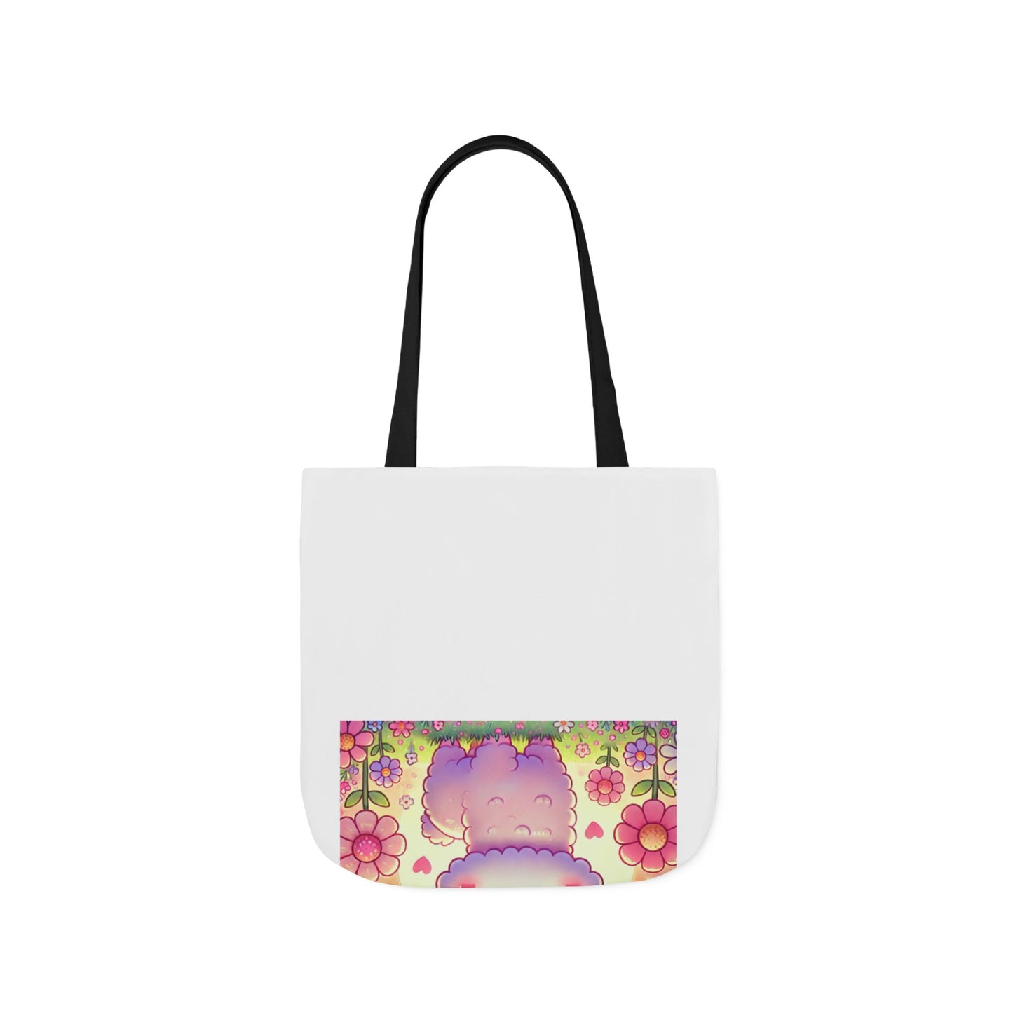 Pastel Floral Alpaca Garden Kawaii Canvas Tote Bag