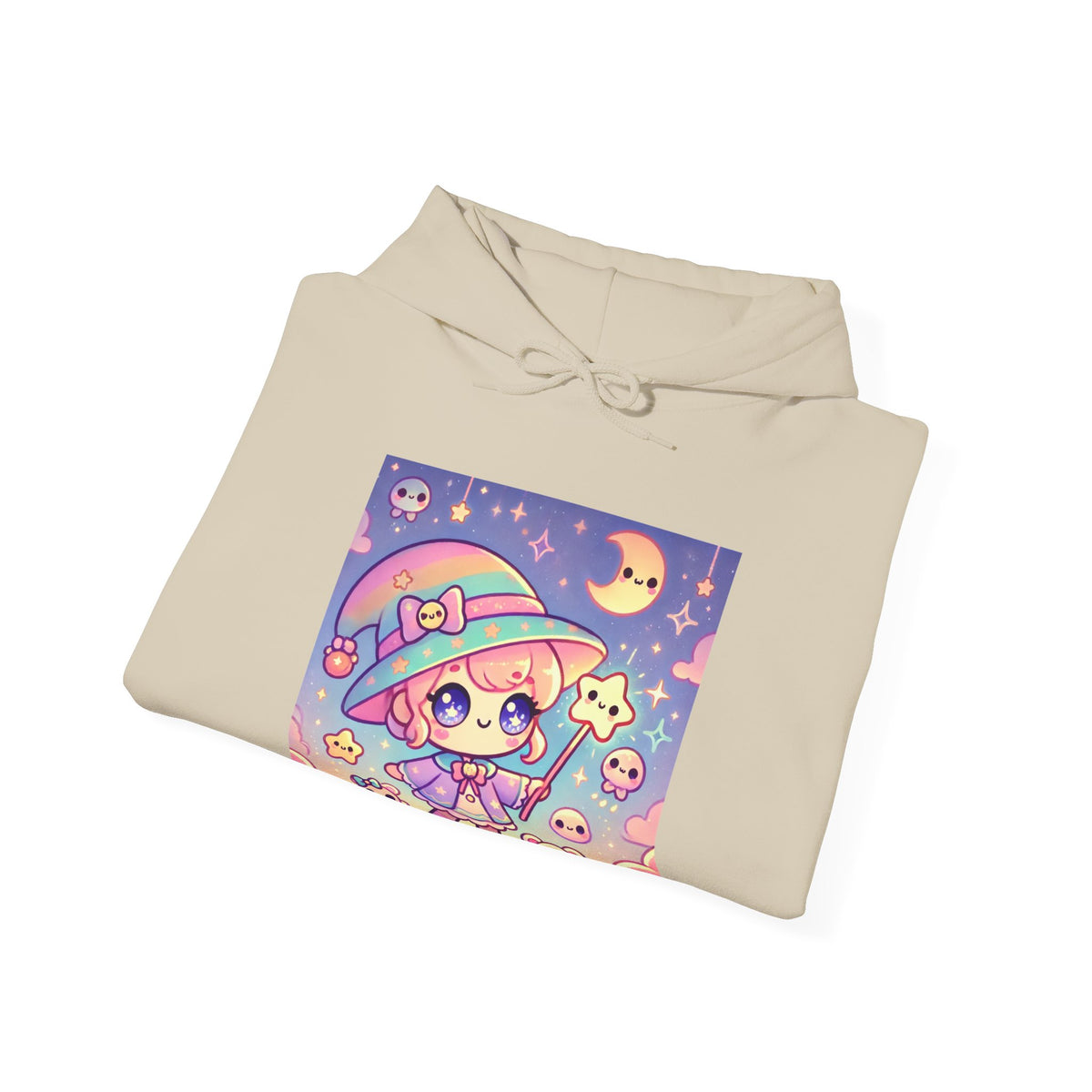 Kawaii Moon Wand Pastel Fantasy Art Hoodie