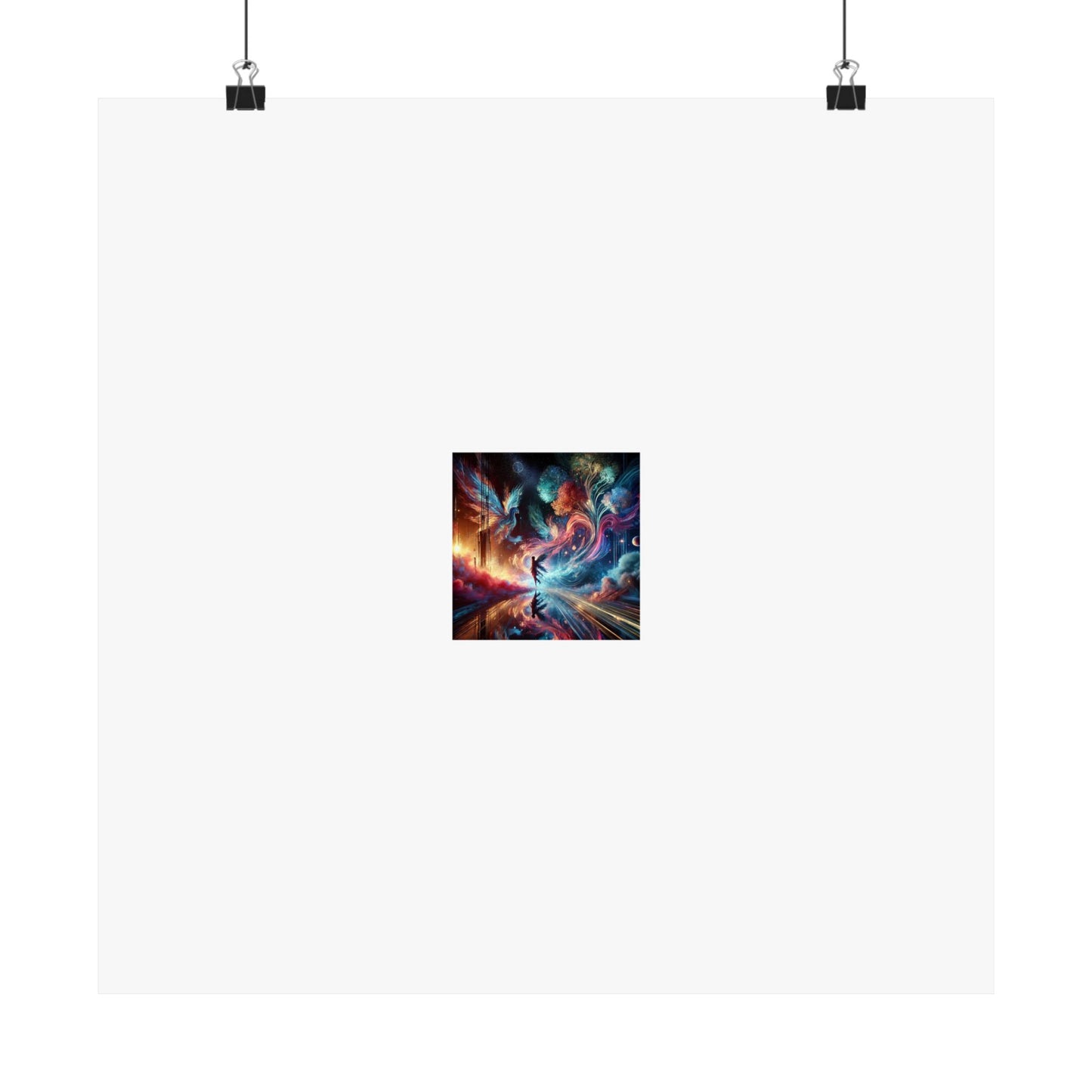 Cosmic Aurora Dancer Dreamscape Celestial Dance Poster