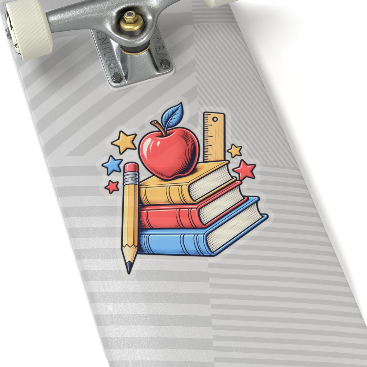 Retro School Books Apple Teacher Appreciation Sticker
