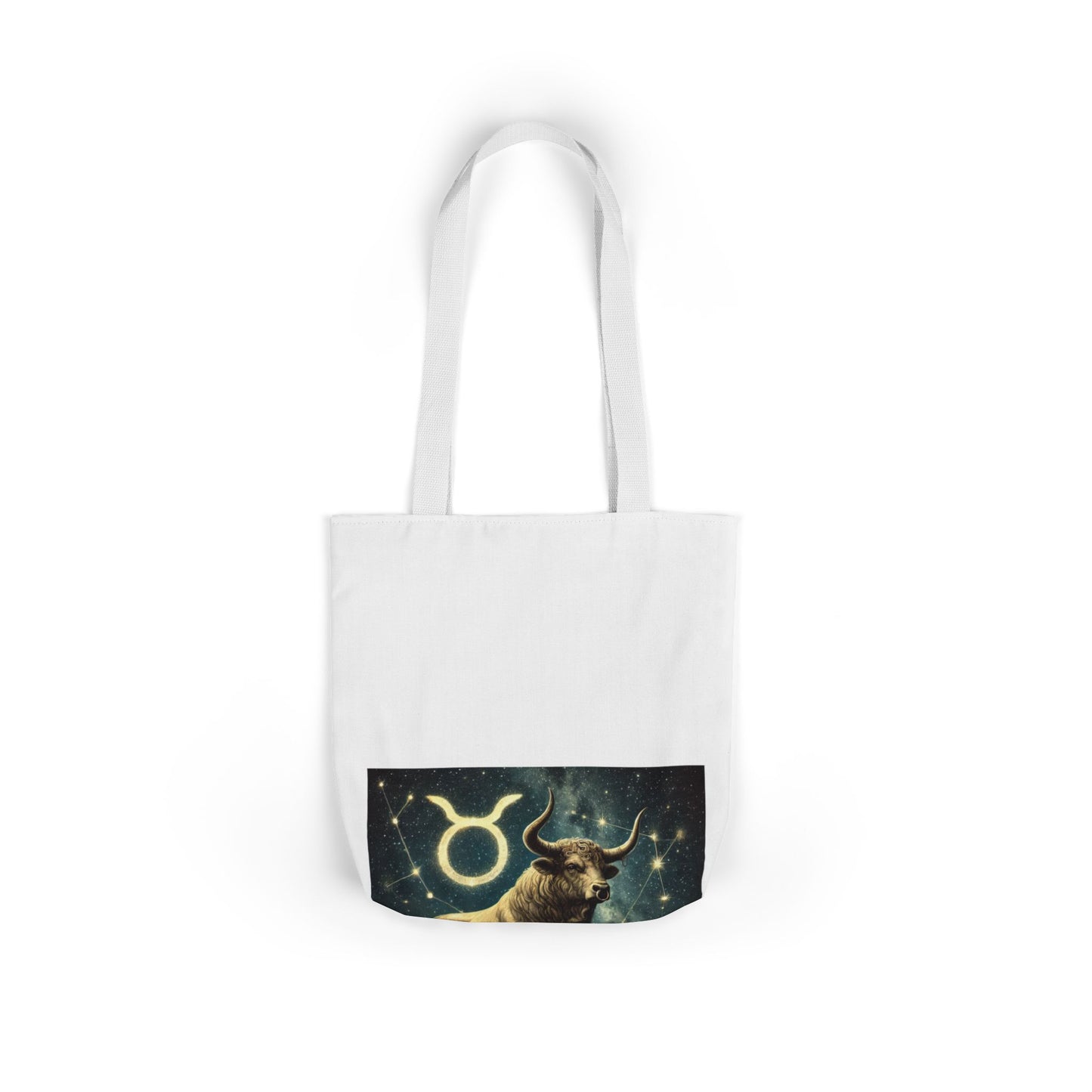Taurus Bull Constellation Celestial Canvas Tote Bag
