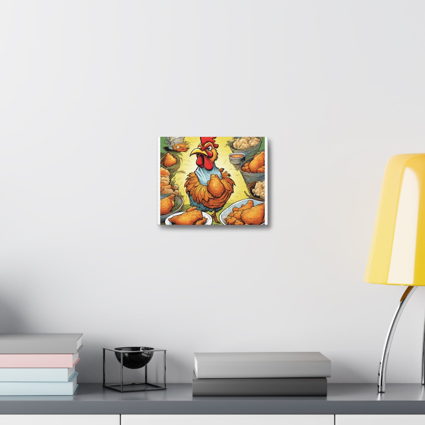 Funny Chicken Fried Food Comfort Food Art Canvas
