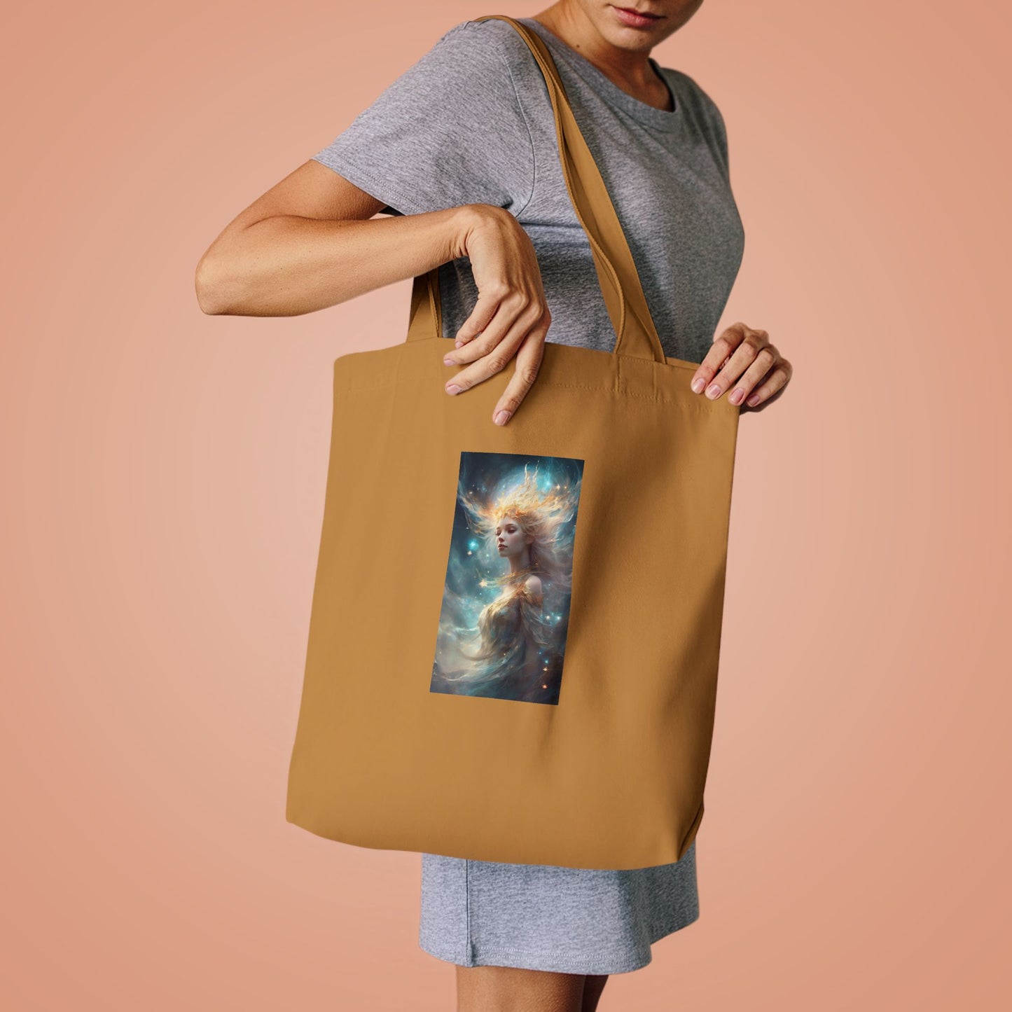 Solar Celestial Spirit Fantasy Portrait Tote Bag