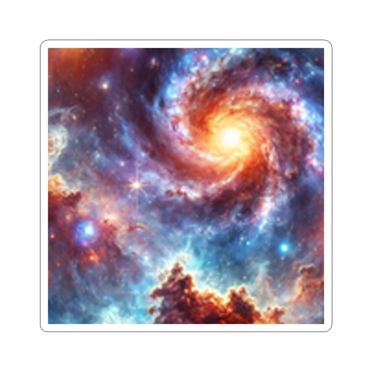 Galaxy Nebula Dreamscape Abstract Space Sticker for Laptop