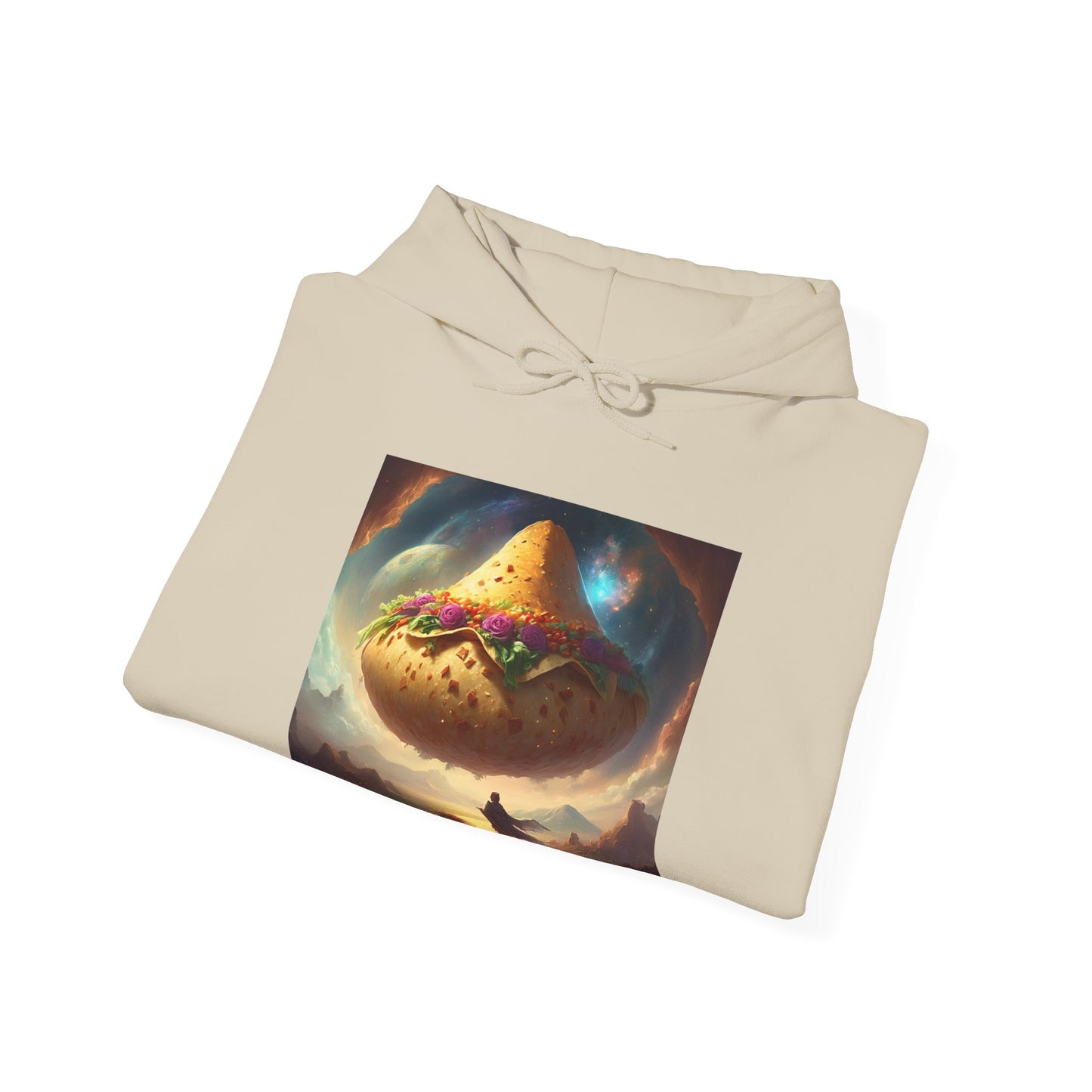 Cosmic Taco Planetoid Surreal Food Fantasy Art Hoodie
