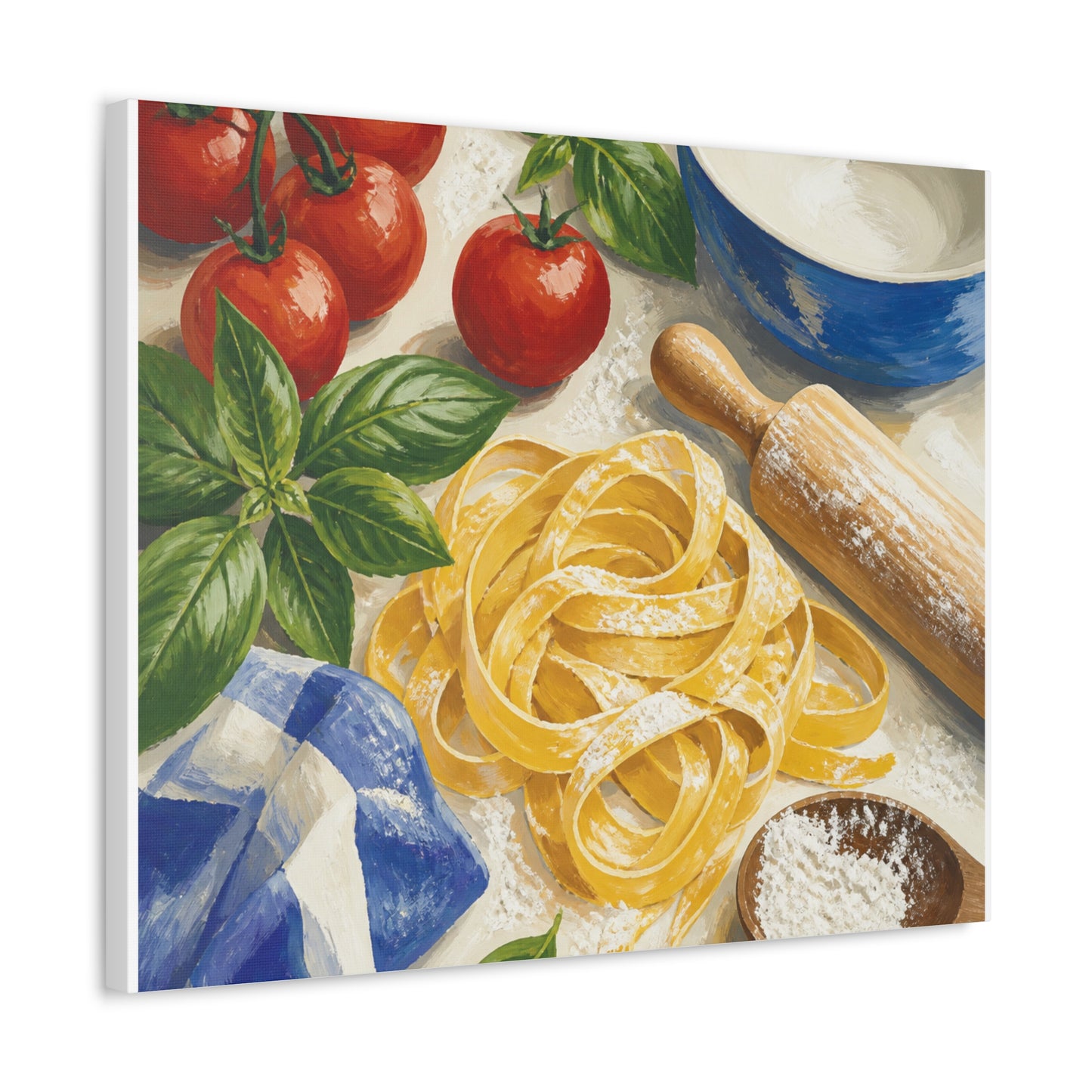 Fresh Pasta Making Kitchen Art Canvas Art