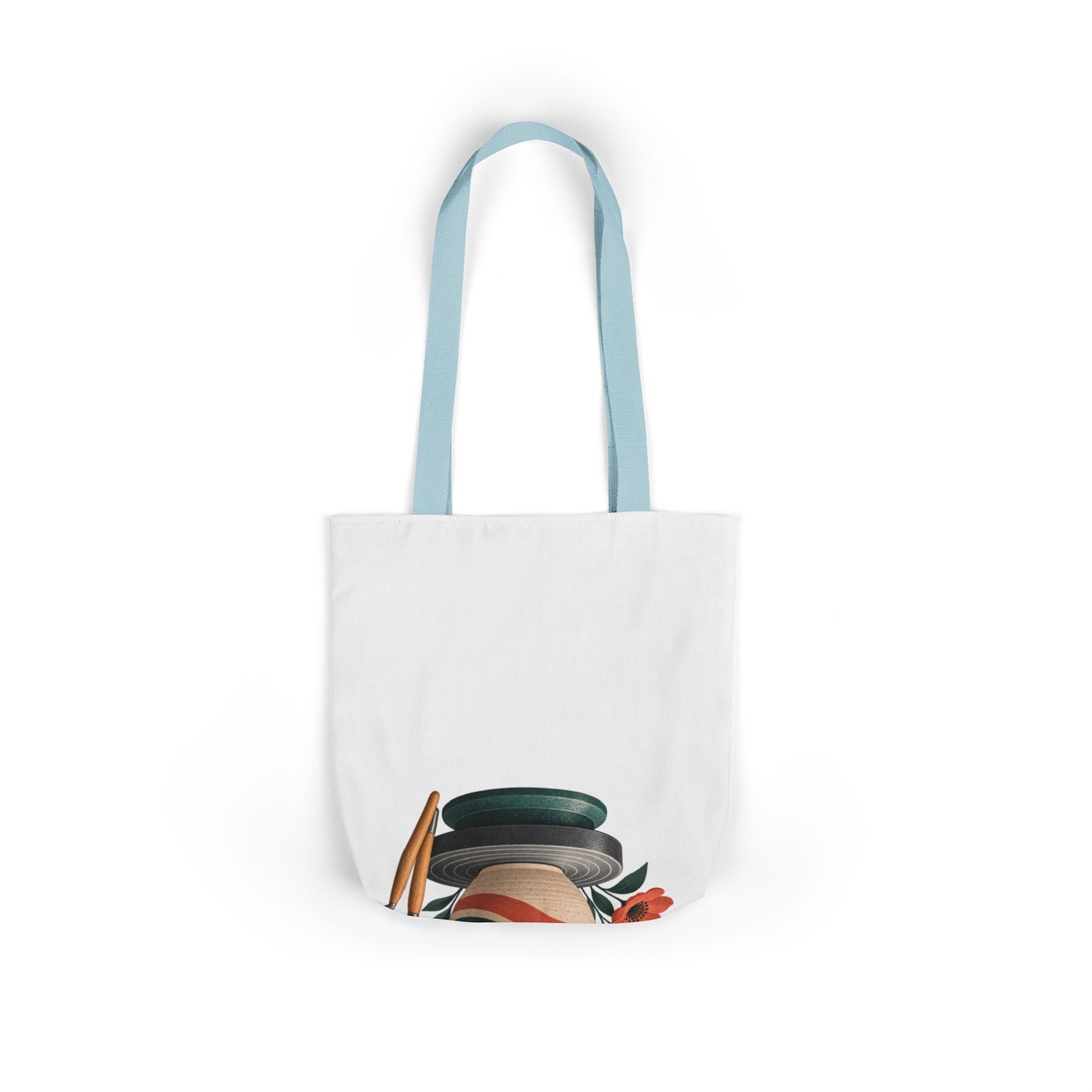 Midcentury Pottery Botanical Art Tote Bag